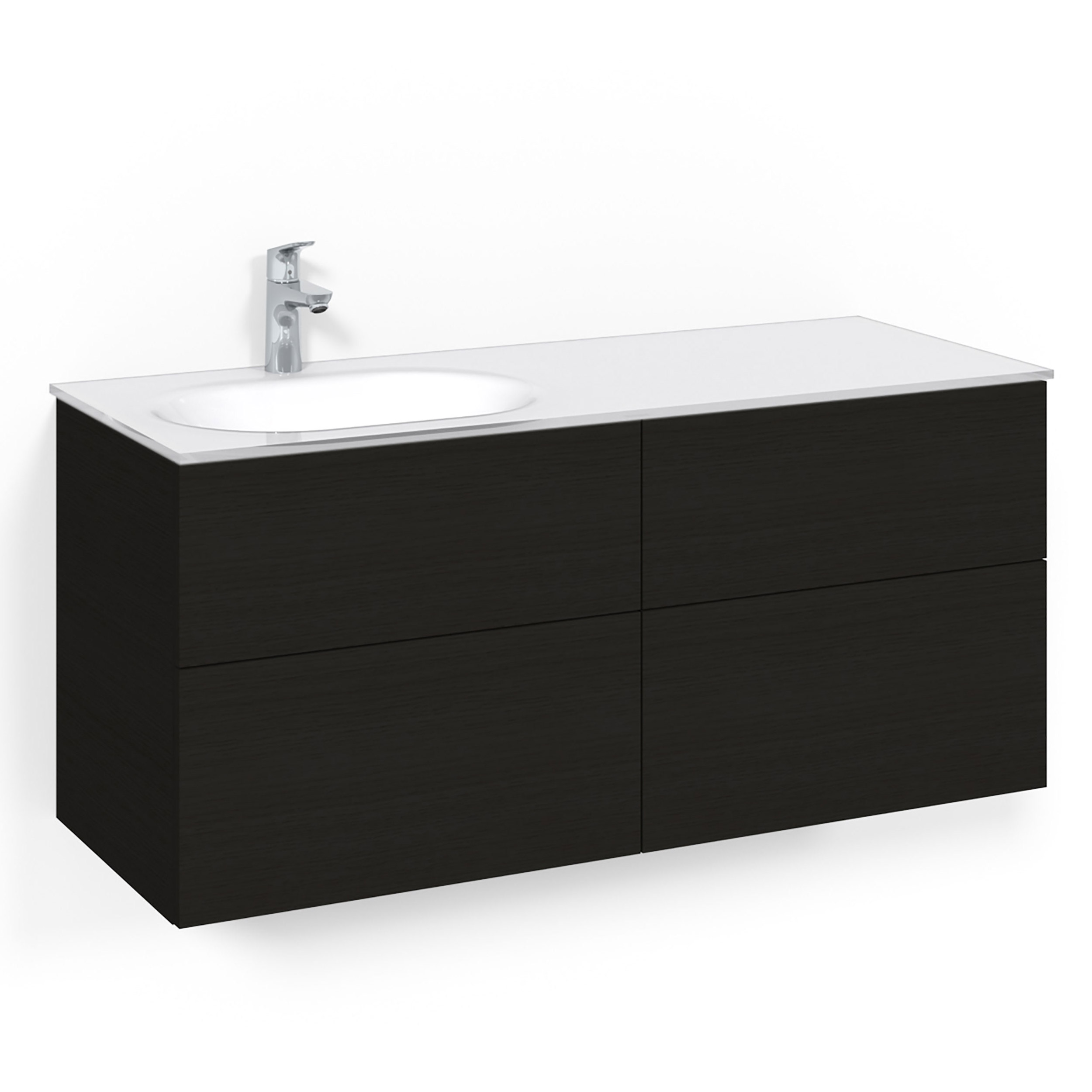 Tvättställsskåp Macro Design Crown Plain Med Glastvättställ