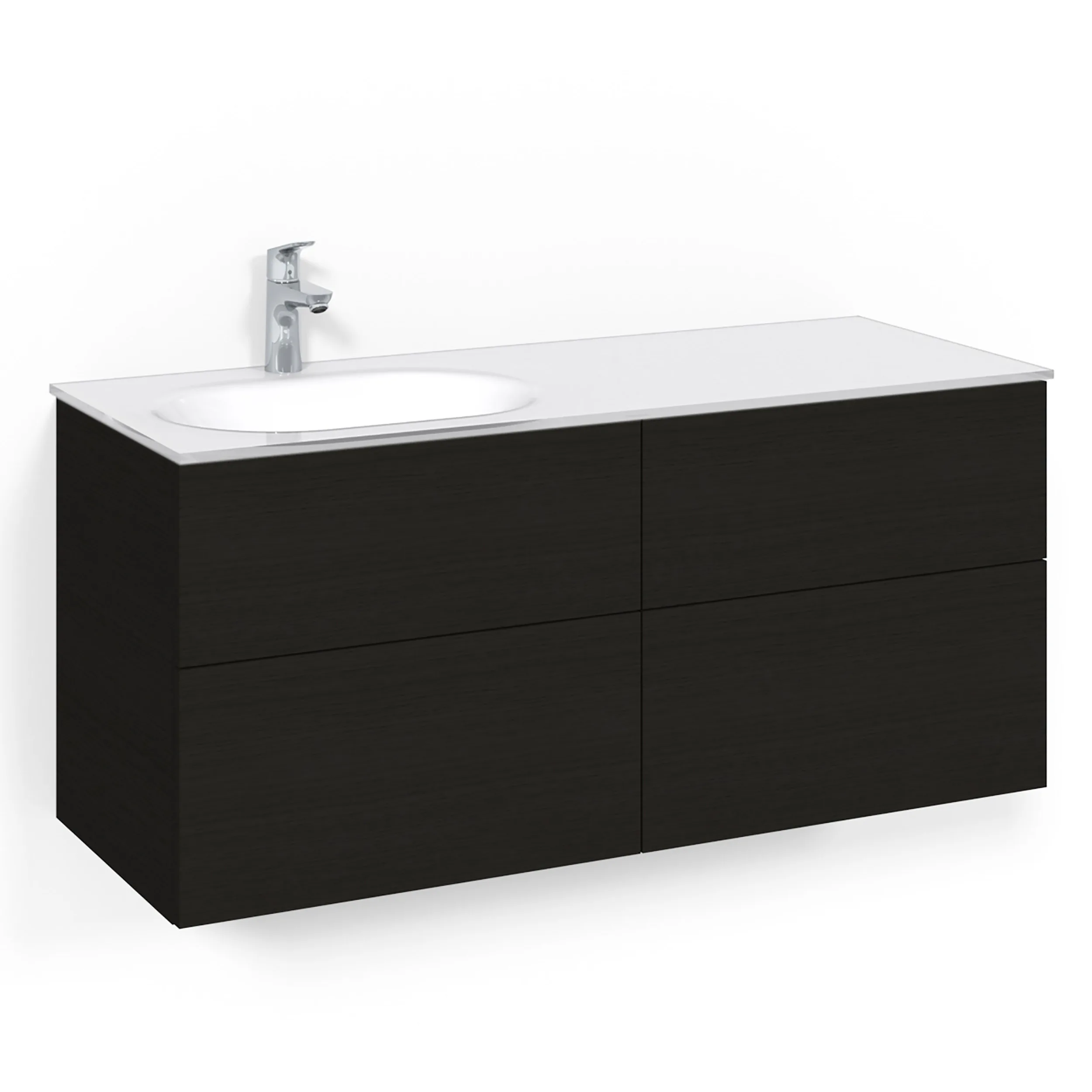 Tvättställsskåp Macro Design Crown Plain Med Glastvättställ