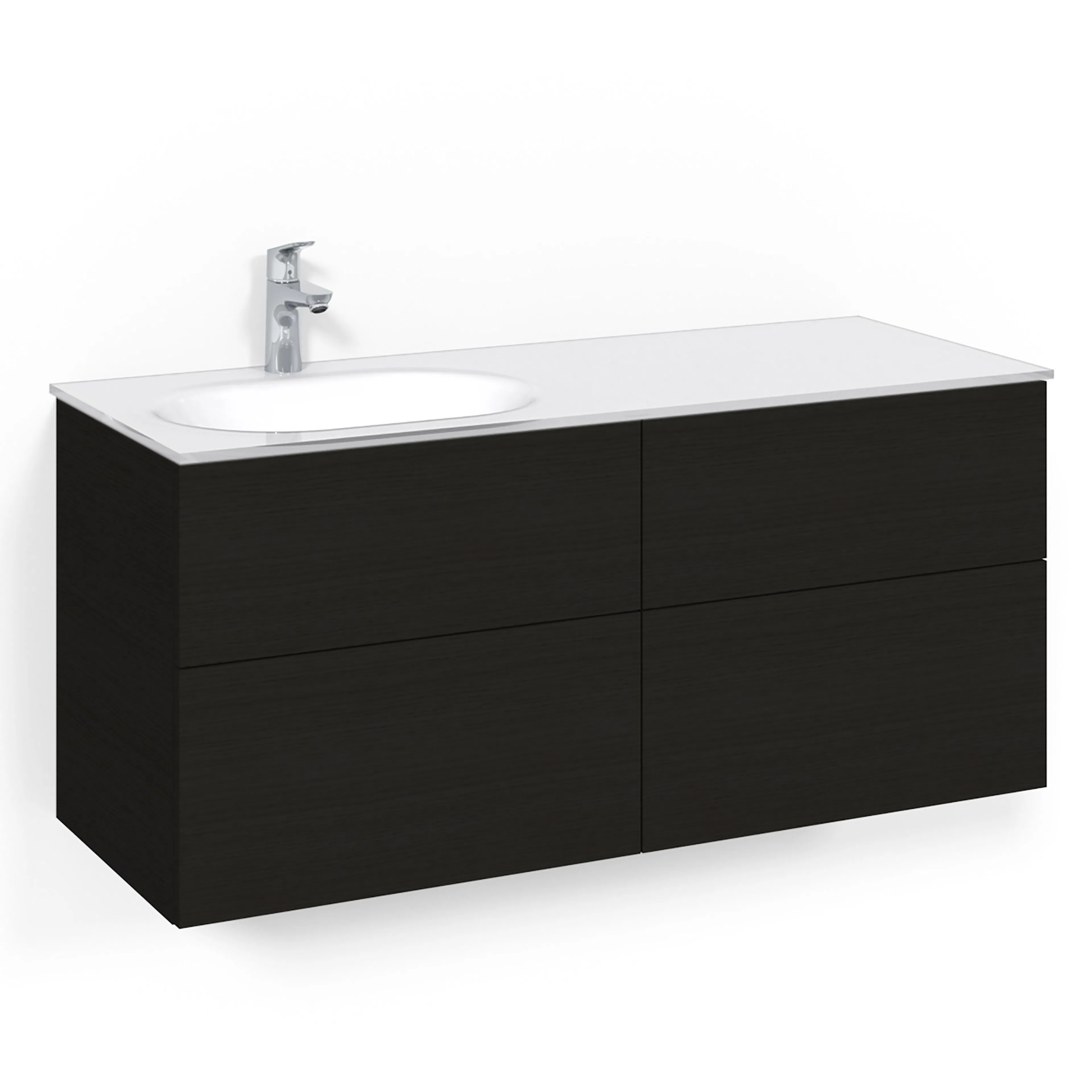 Tvättställsskåp Macro Design Crown Plain Med Glastvättställ