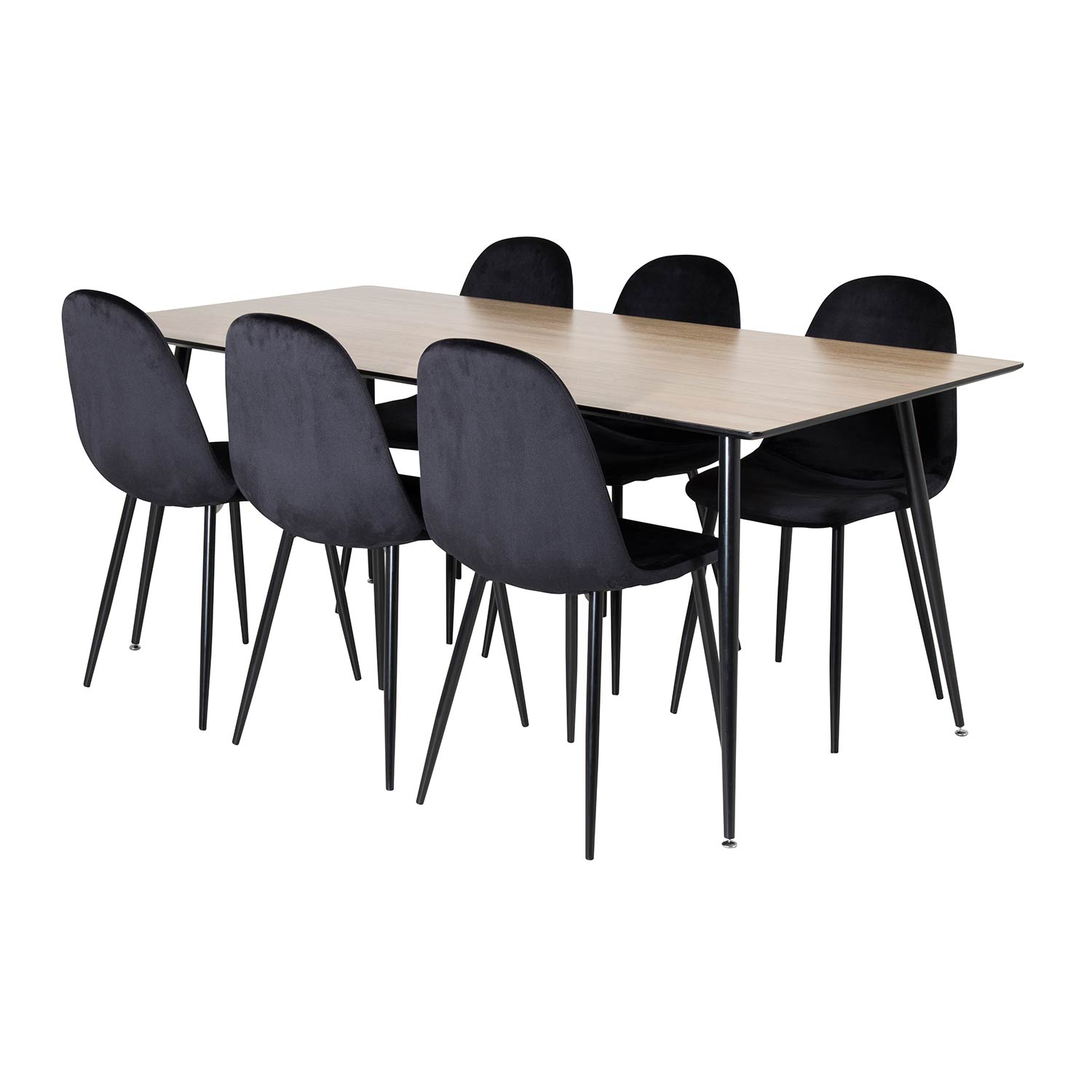 Matgrupp Venture Home Silvia med 6 Pobbie Stolar Sammet