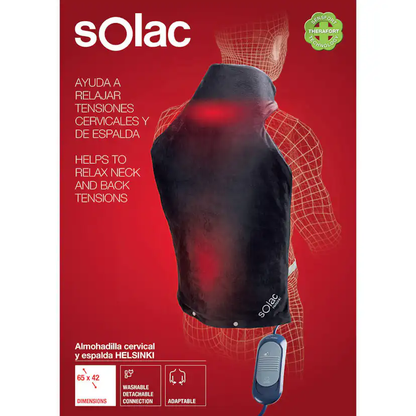Värmedyna Solac Helsinki Ergonomisk Nacke & Ländrygg