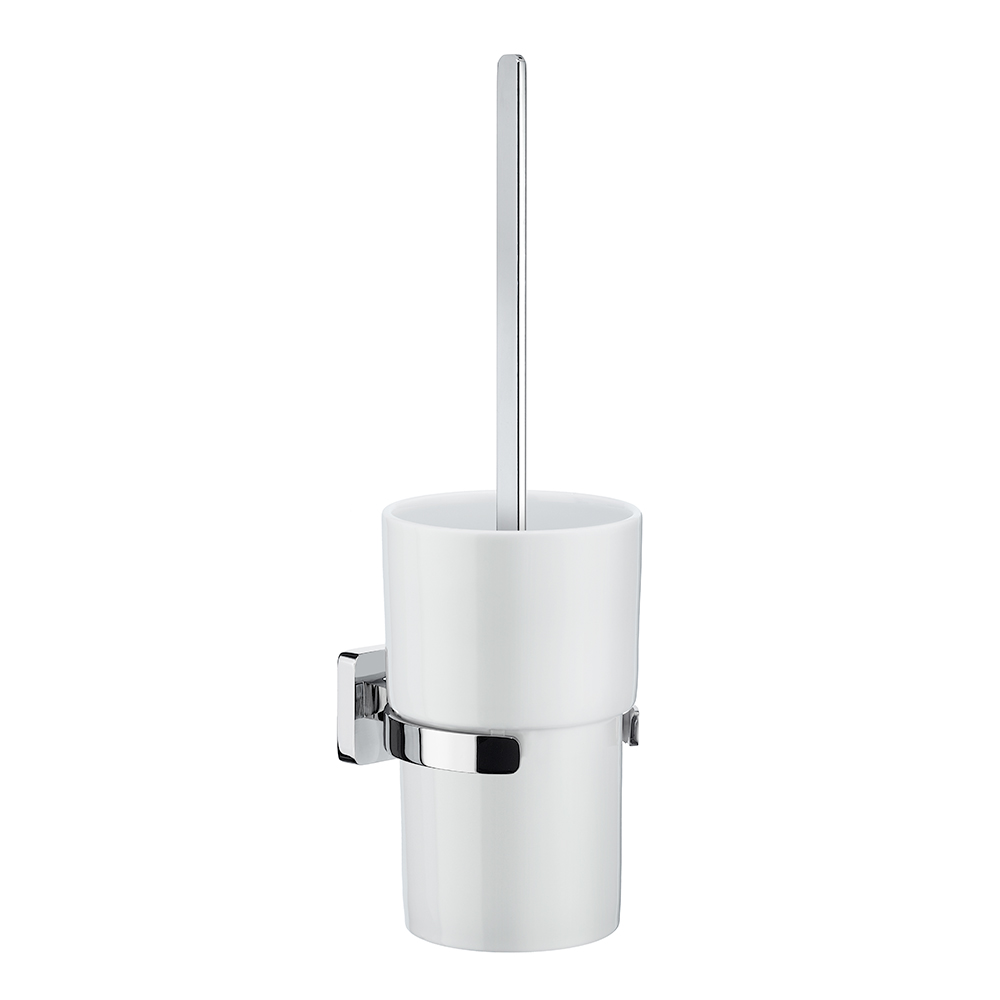 Toalettborste Smedbo Ice OK333P Krom/Vitt Porslin