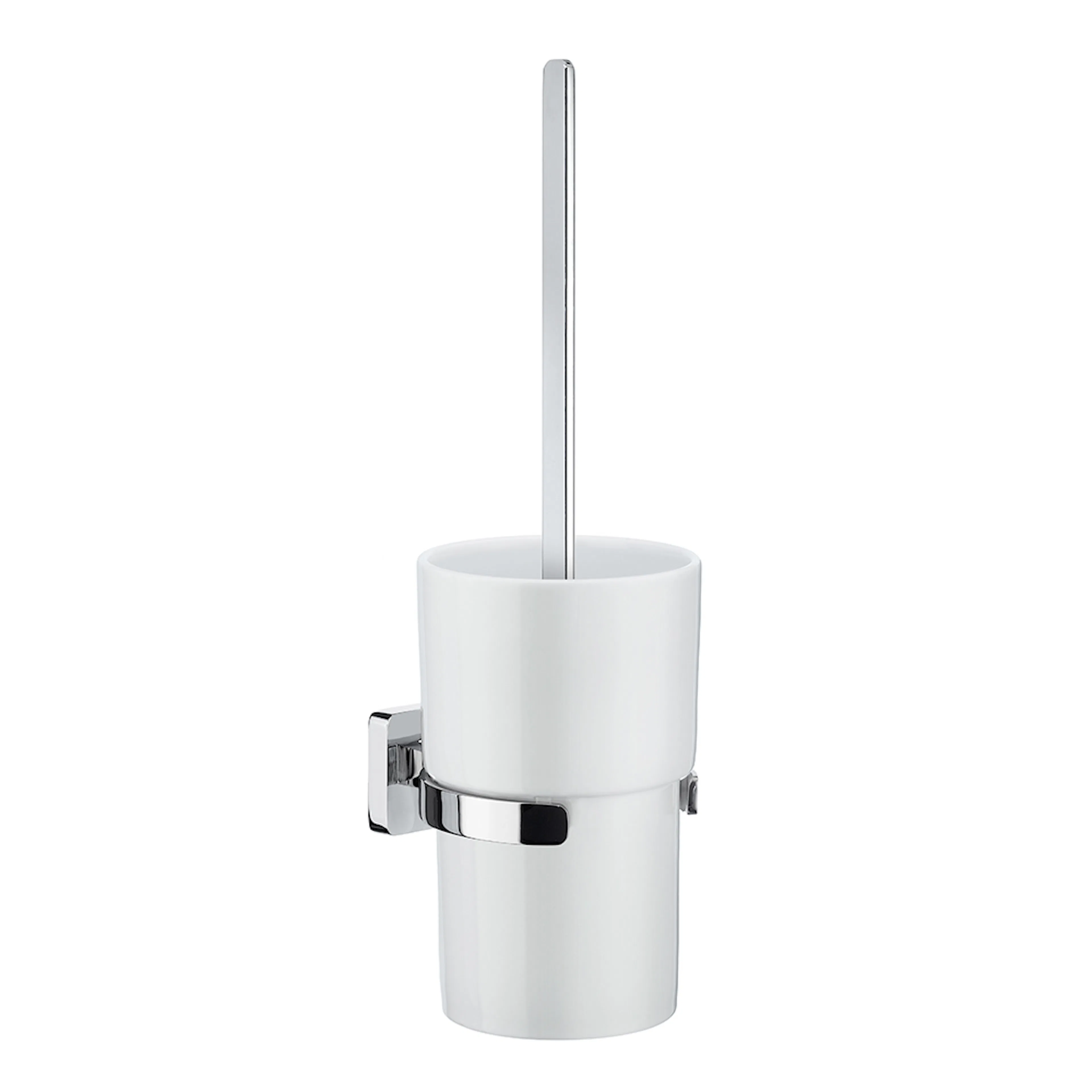 Toalettborste Smedbo Ice OK333P Krom/Vitt Porslin
