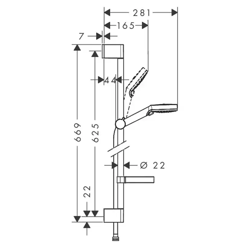 Duschset Hansgrohe Crometta Vario/Unica 65 cm