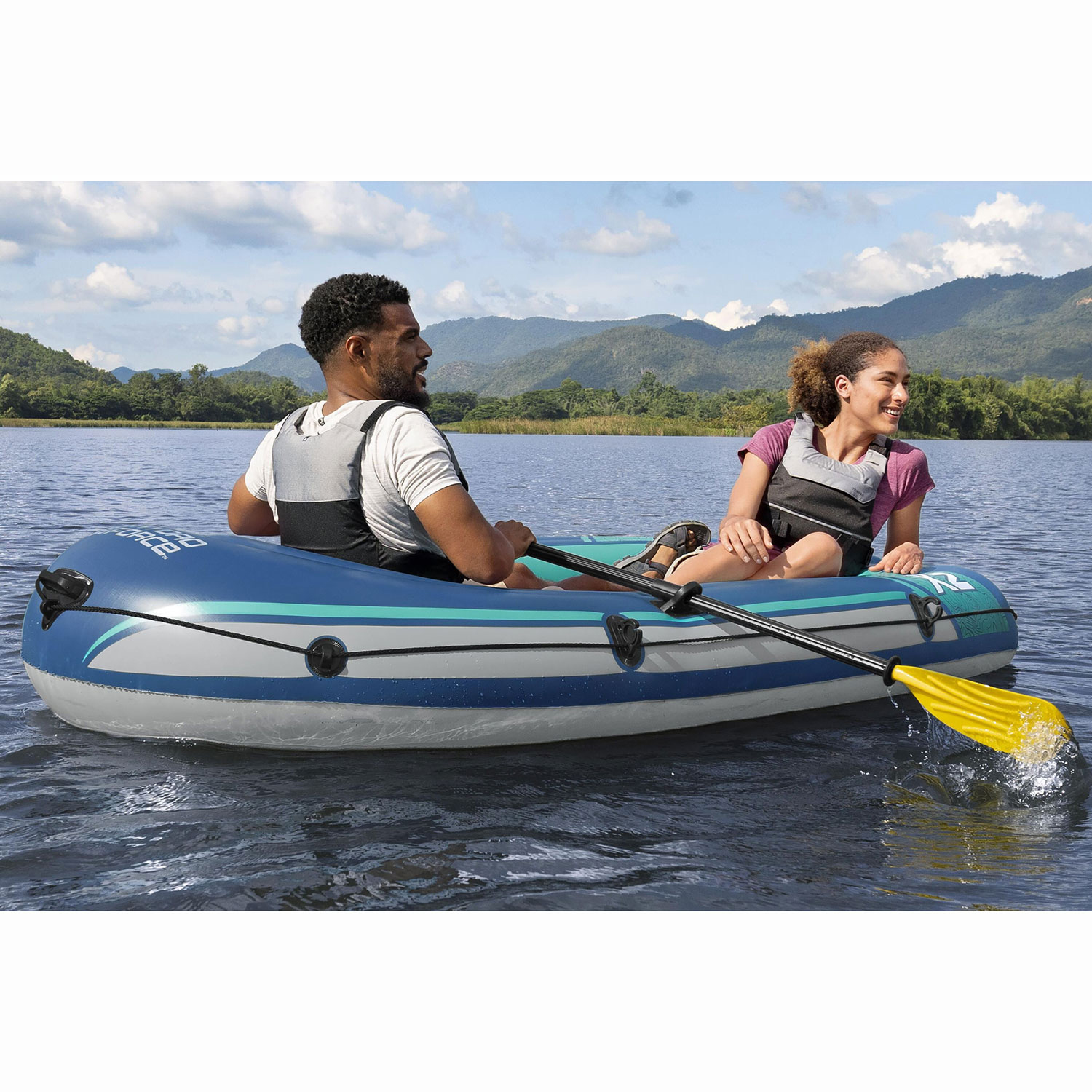 Gummibåt Bestway Hydro Force Treck X2 Set 232 x 118 cm