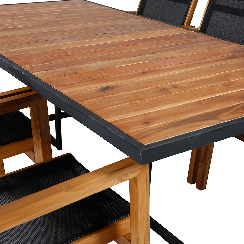 Matgrupp Venture Home King med 6 Veni Stapelbara Matstolar