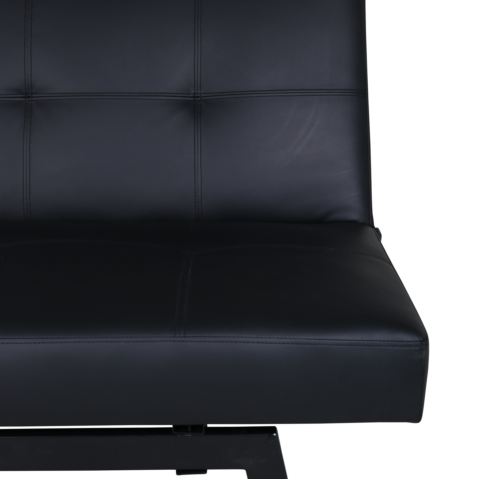 Bäddsoffa Venture Home Bodil Svart Konstläder 2-sitssoffa 180x80x55 cm 1 Sovplats