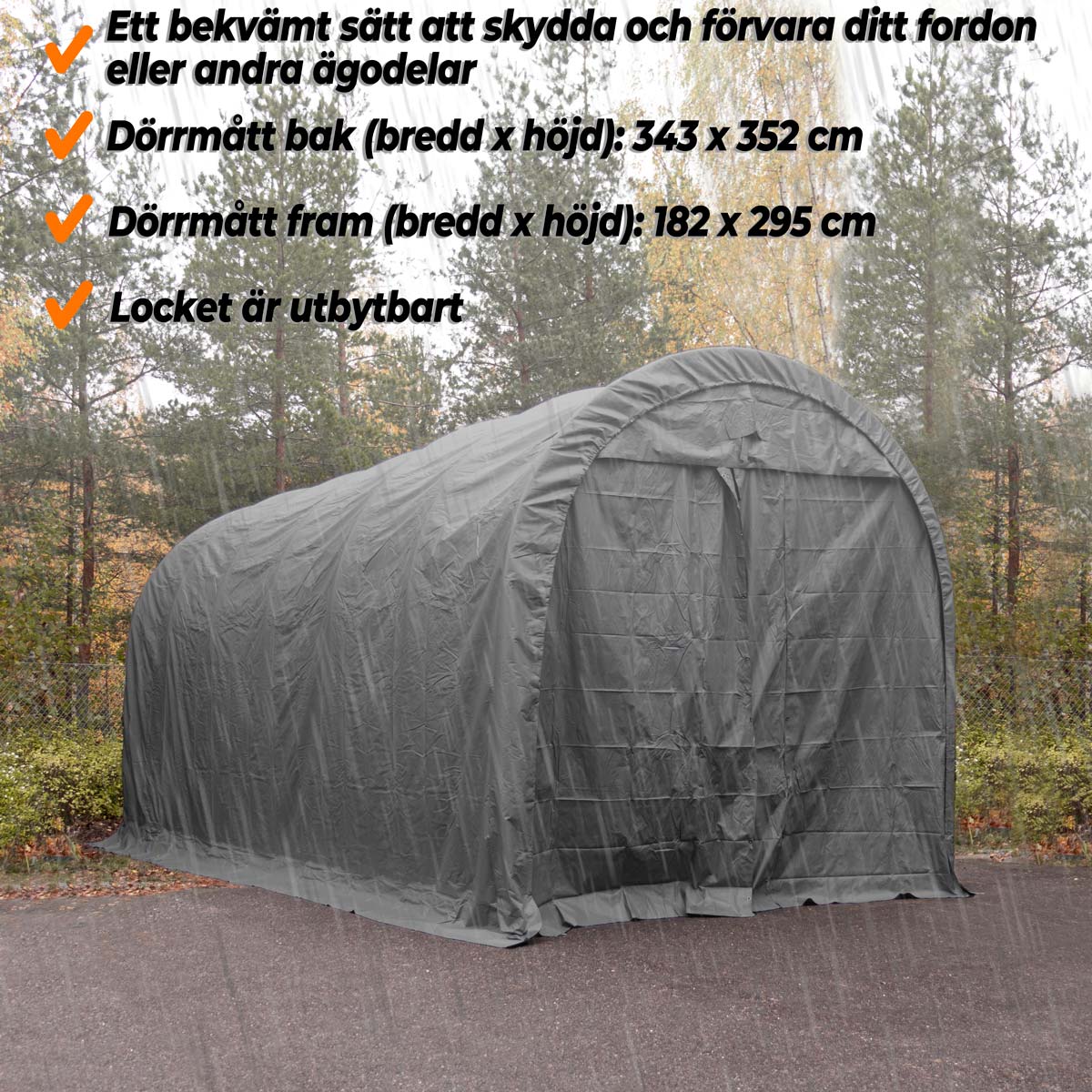 Garagetält Fornorth 4x8m