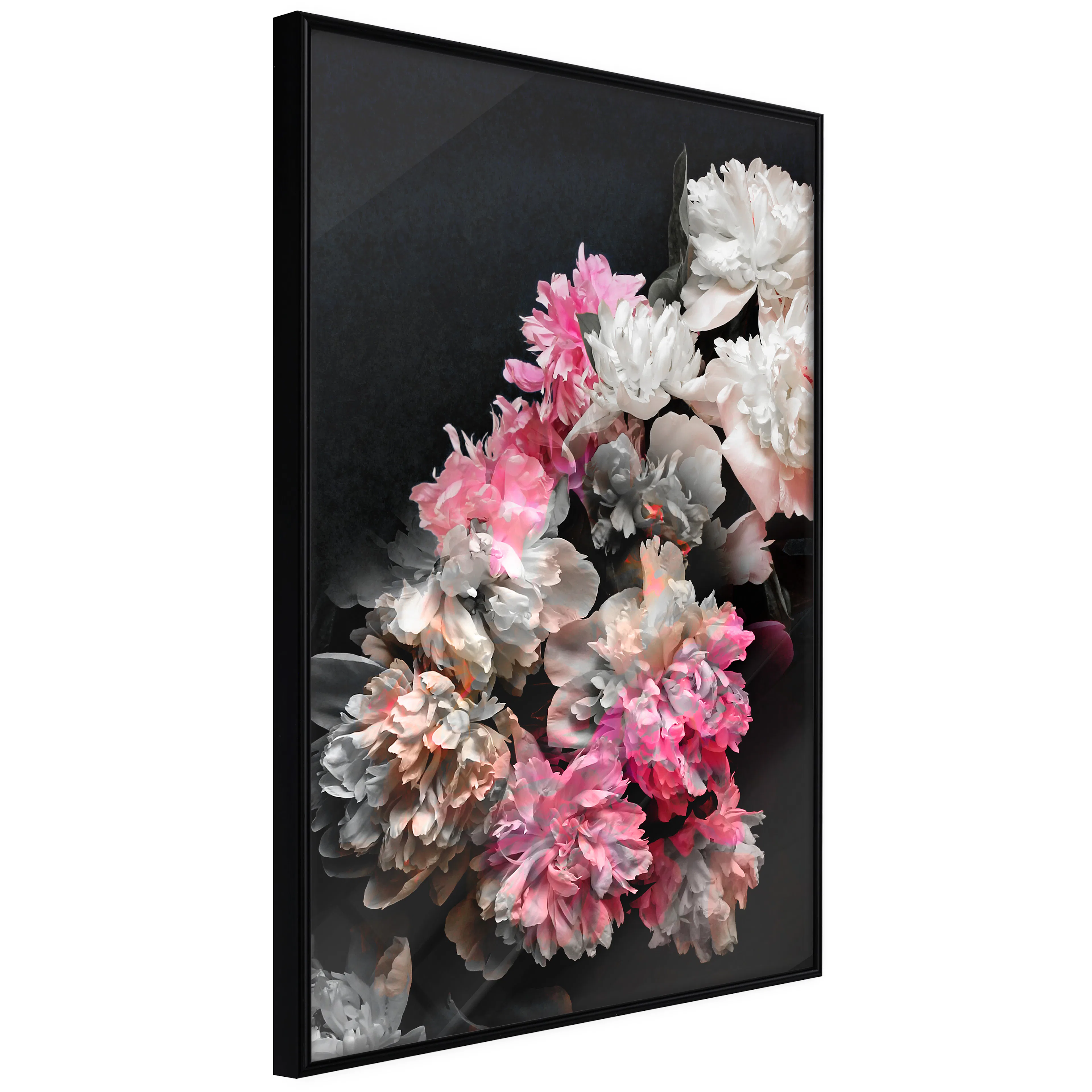 Affisch - Bouquet in the Dark [Poster] 20x30 Svart ram, 20x30 cm