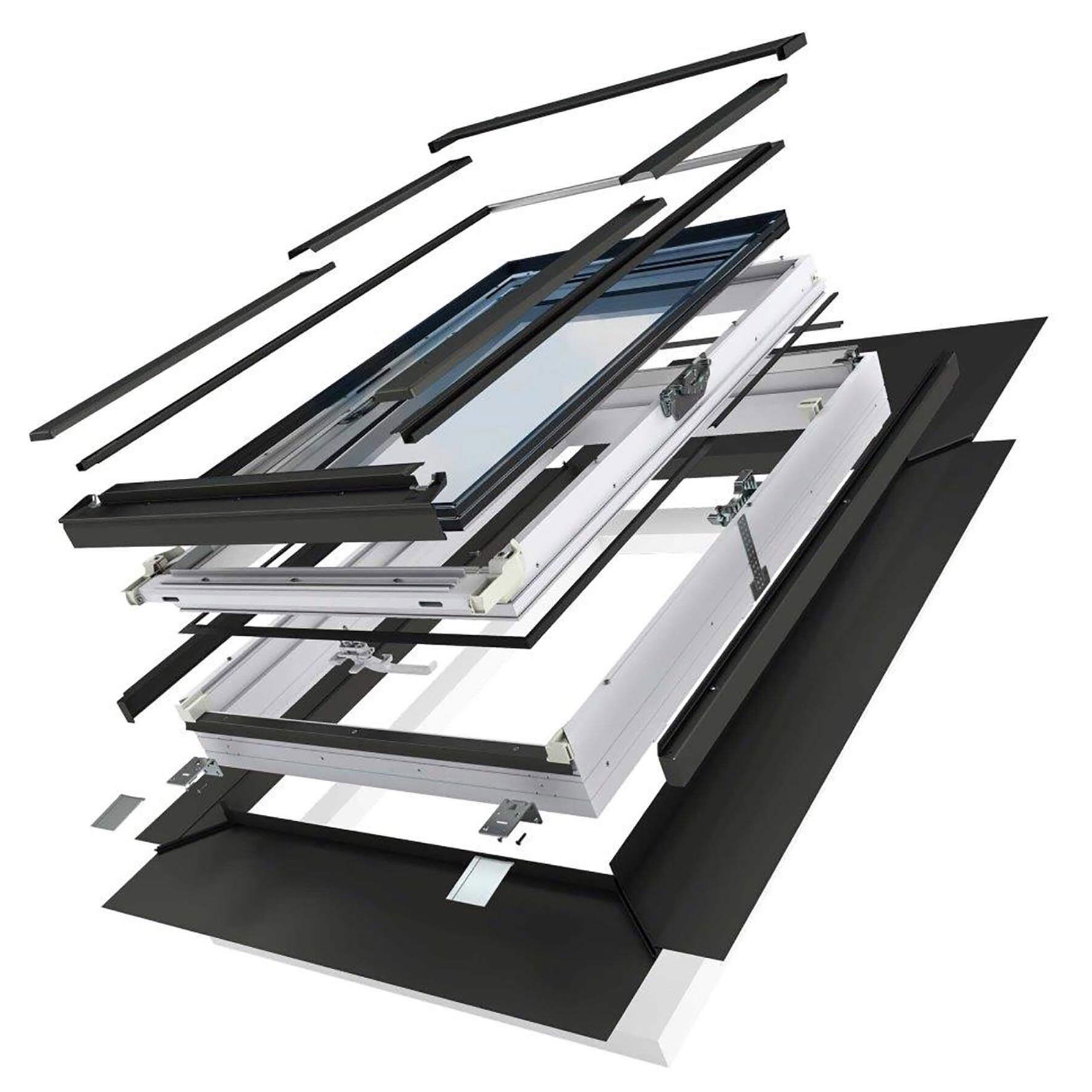 Takfönster Fakro PVC Pivåhängt 3-Glas Lagerfört