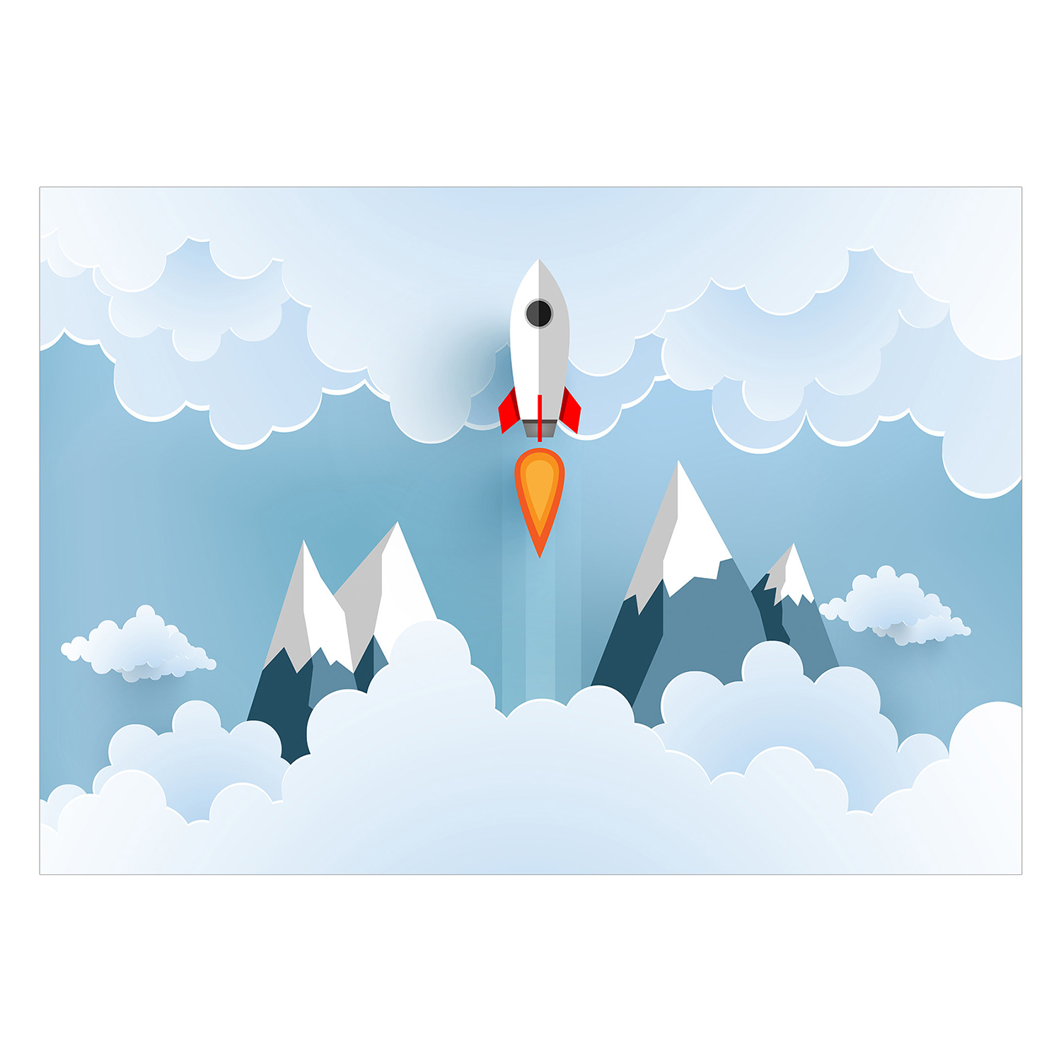 Fototapet Arkiio Rocket in the Clouds