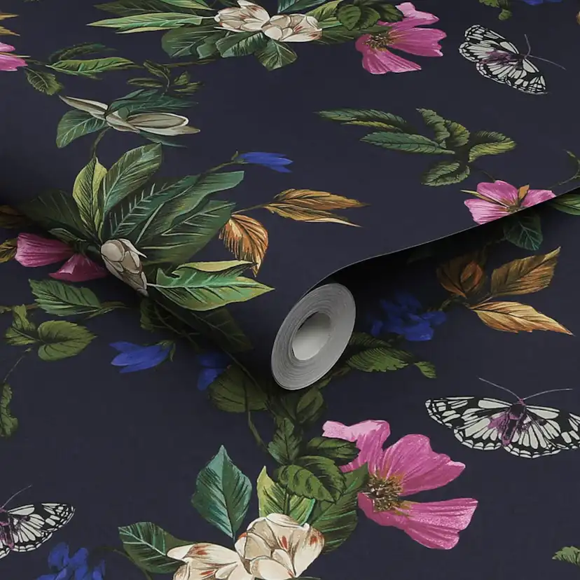 Tapet Joules Wakerly Woodland Floral French Navy
