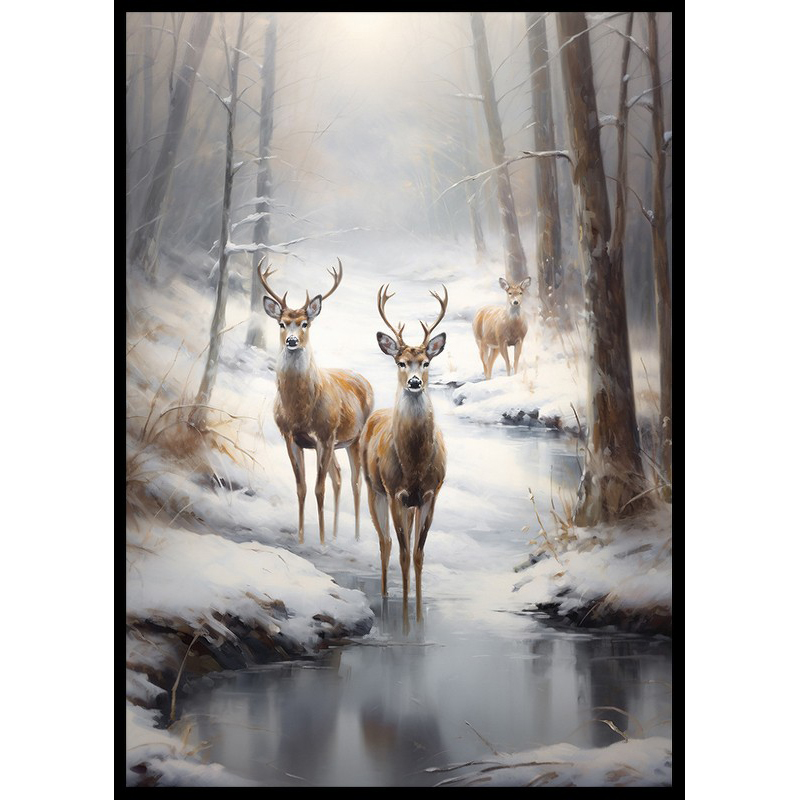 Poster Gallerix Roe Deer In Winter No1