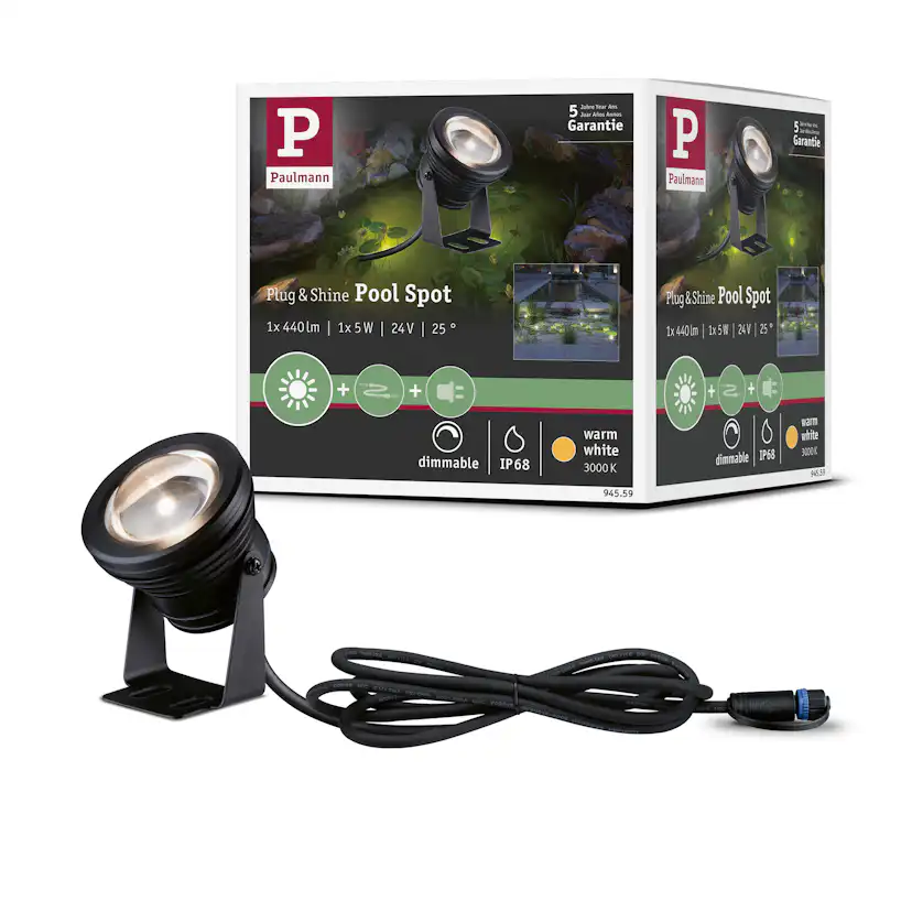 Spotlight Undervatten Paulmann Pond Plug & Shine LED Strålkastare IP68 5W 24V