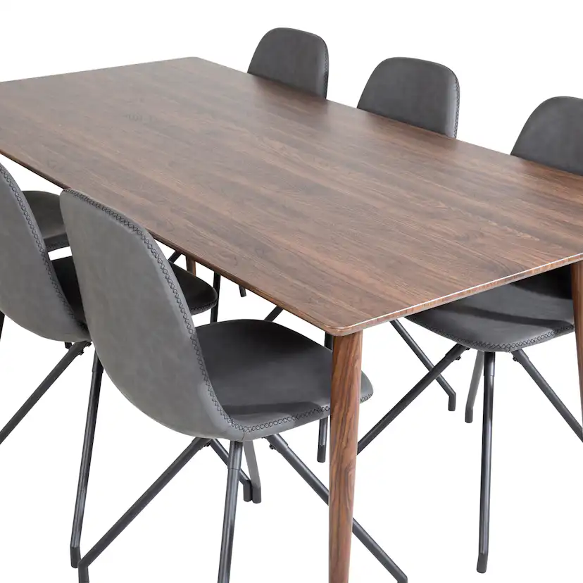 Matgrupp Venture Home Pobbie med 6 Stolar Konstläder