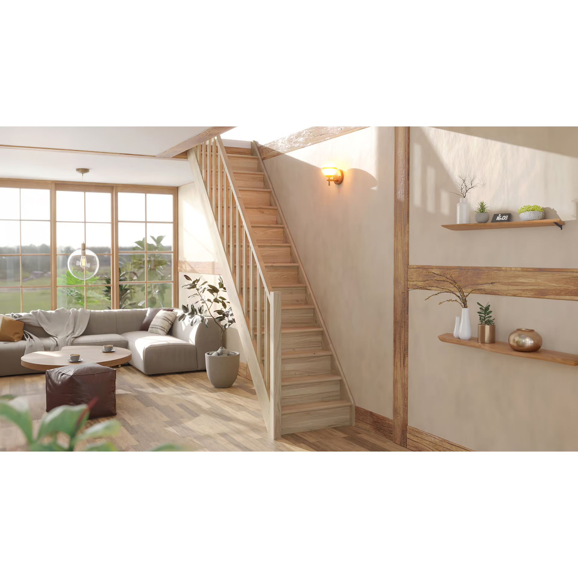 Lofttrappa Byggera Tradi Eco L-form