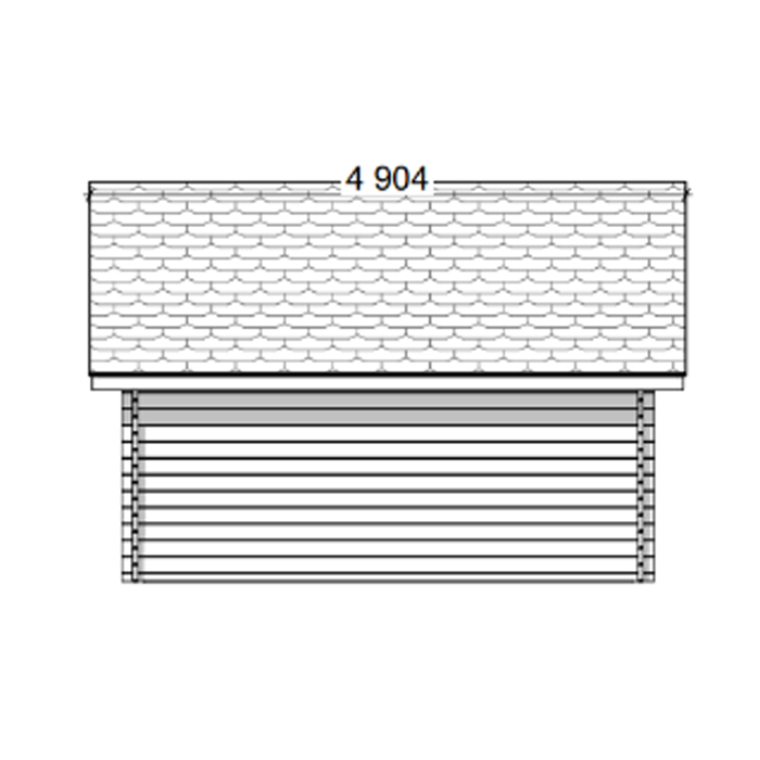 Timmerförråd LP Garden U-XL (20m²) Lutande Tät Vägg
