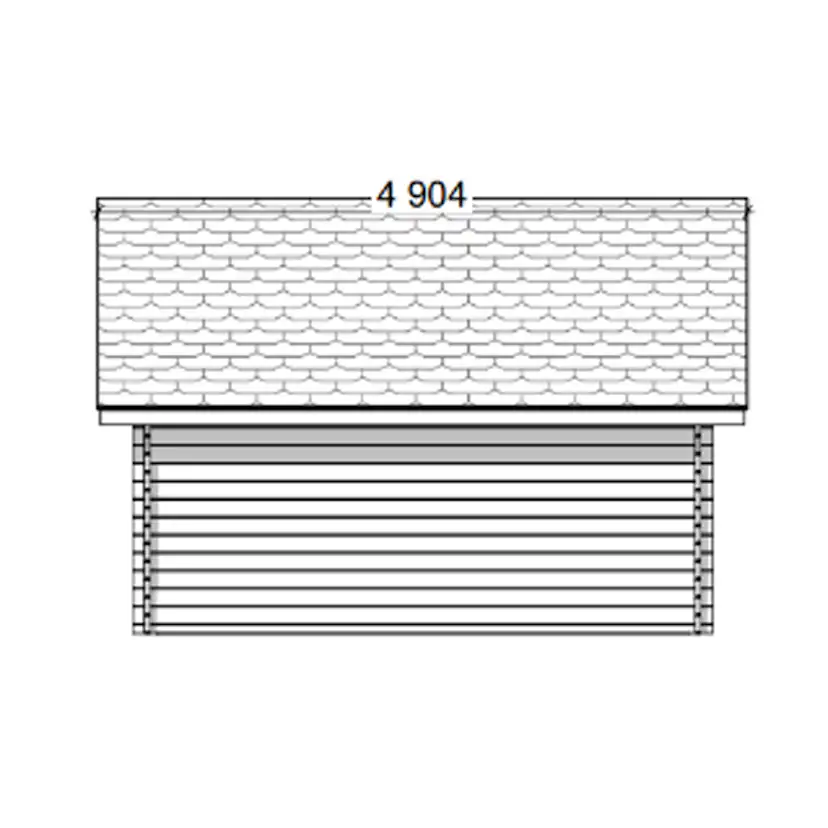 Timmerförråd LP Garden U-XL (20m²) Lutande Tät Vägg