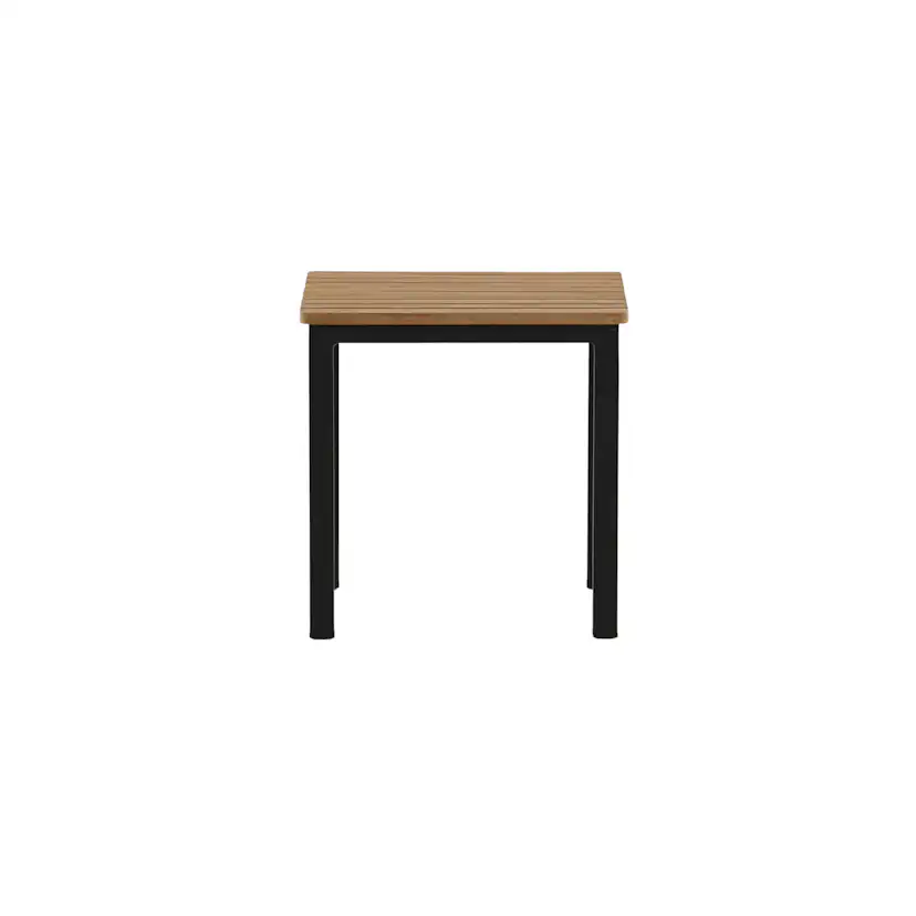 Mexico Sidobord 40*40*40 - Svart Alu / teak Svart