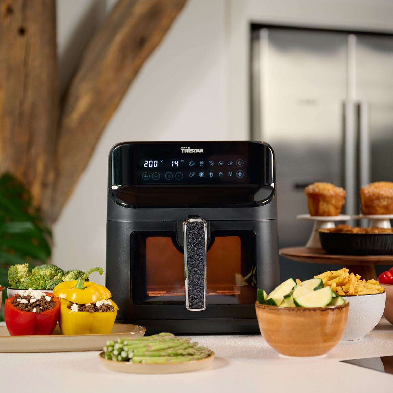 Airfryer Tristar Varmluftsfritös med Fönster 6,2L 1350W - FR-9037