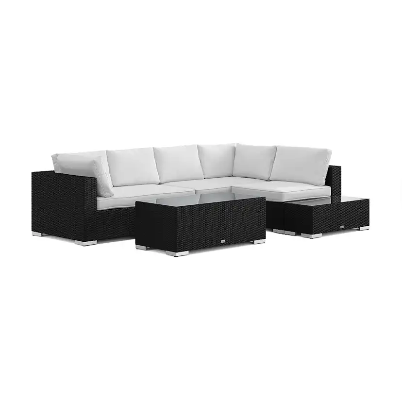 Loungegrupp Comfort Garden Bahamas utesoffa 5-sits vändbar schäslong med avslut och bord