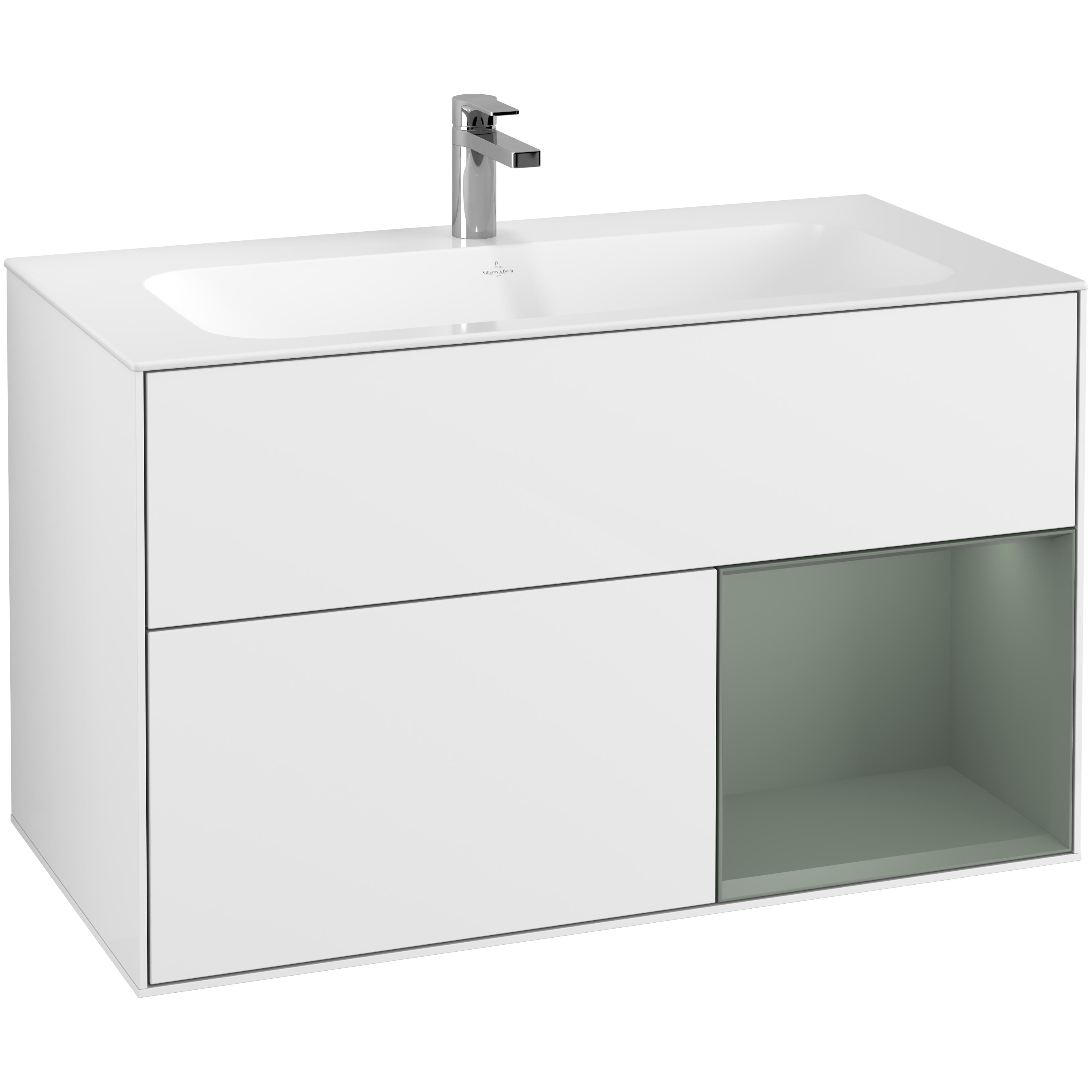 Tvättställsskåp Villeroy & Boch Finion med 2 Lådor och Hylla för Inbyggt Tvättställ