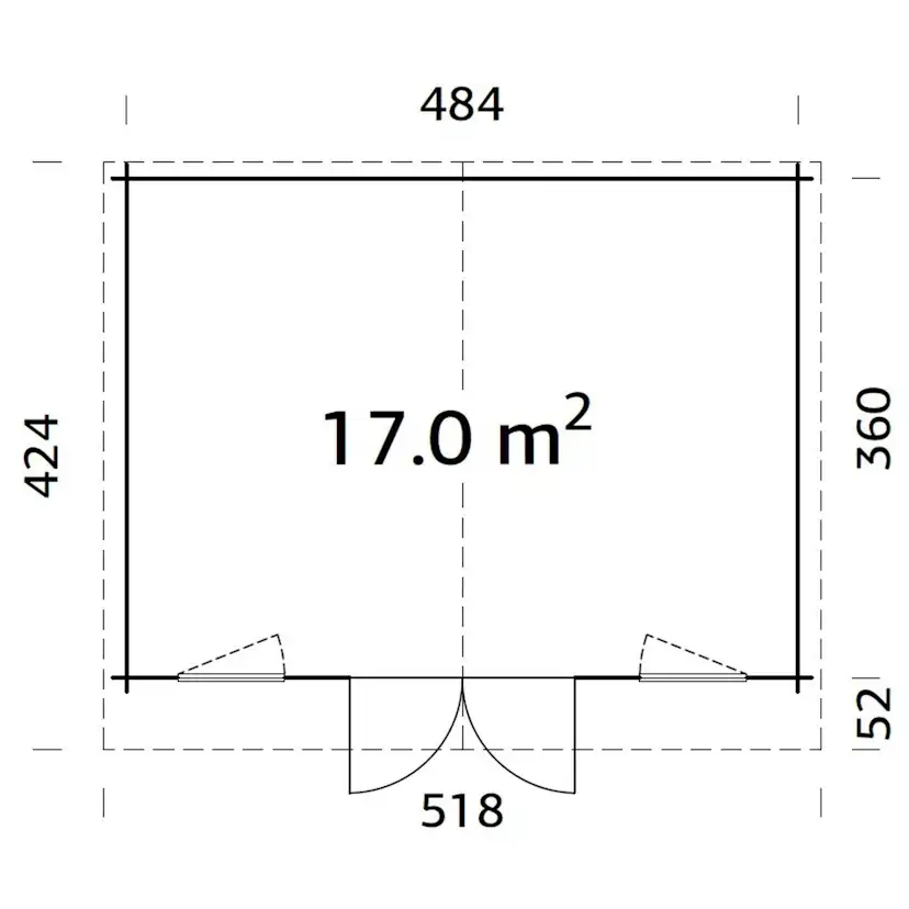 Stuga Palmako Klara 17,4 m2