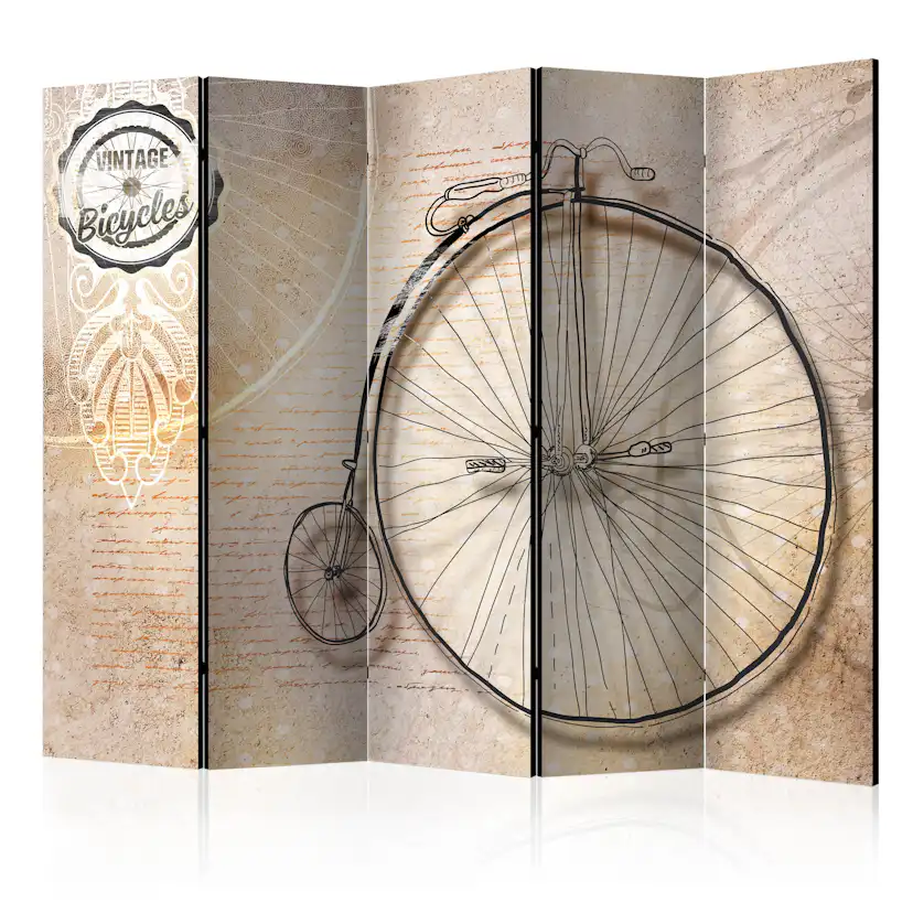 Rumsavdelare Skärmvägg Arkiio Vintage Bicycles Sepia II 225x172 cm