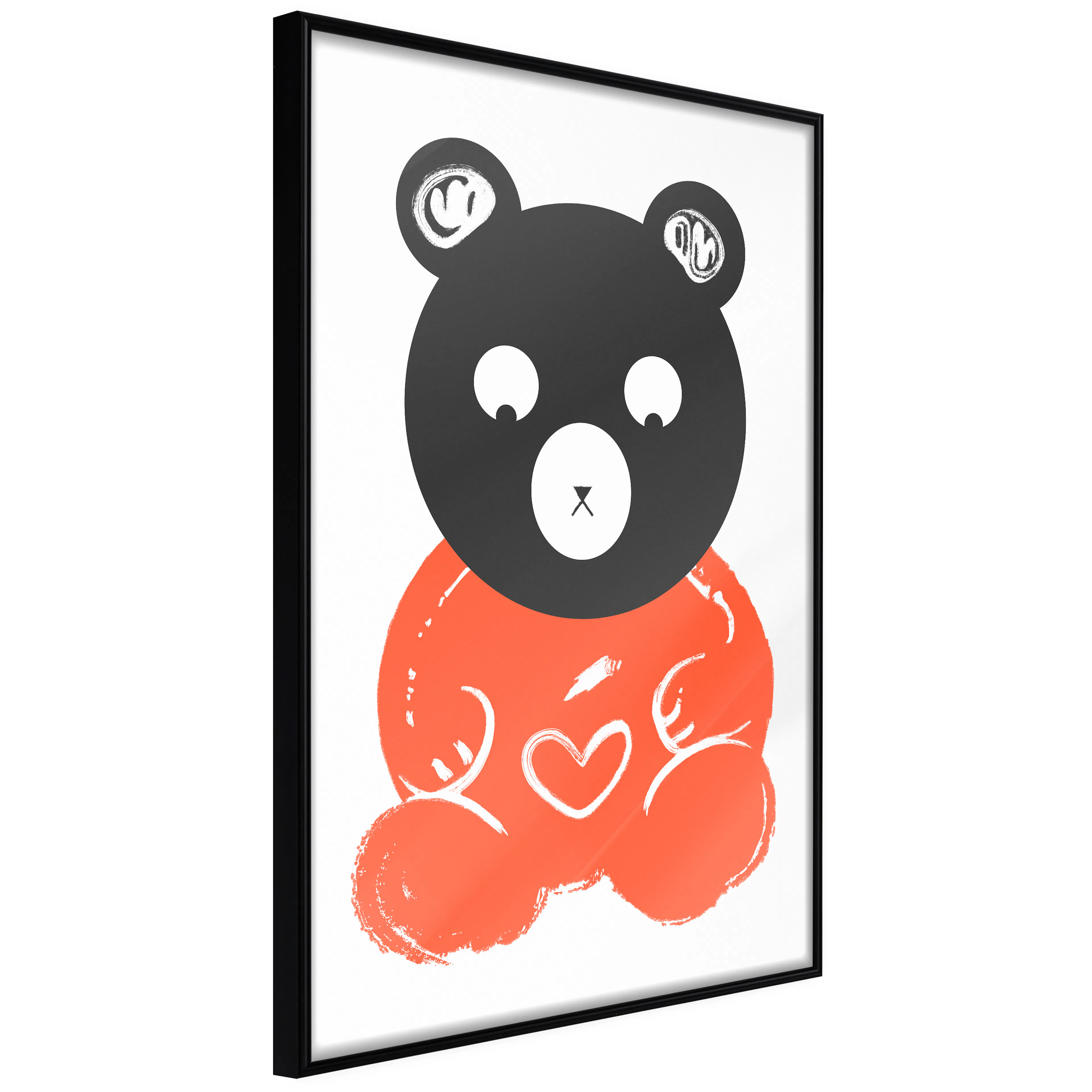 Affisch - Thoughtful Bear [Poster] 20x30 Svart ram, 20x30 cm