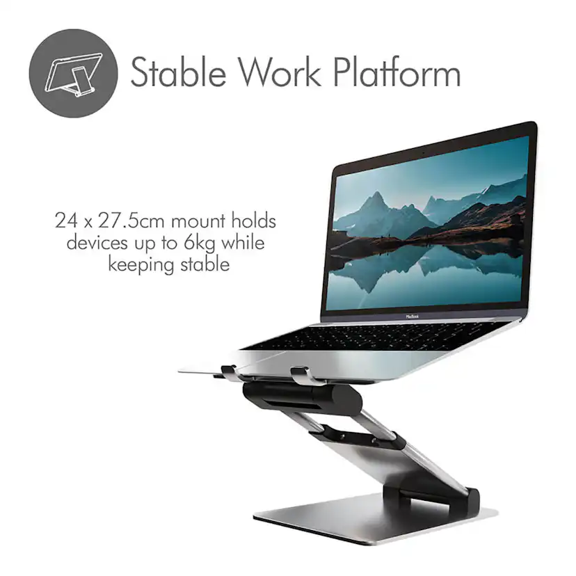 Laptopställ Desire2 Supreme Sit-Stand Aluminium