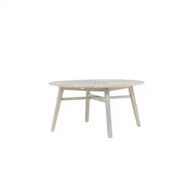 Utebord Venture Home Rives Ø150 cm, Runt Träbord för Utomhusbruk