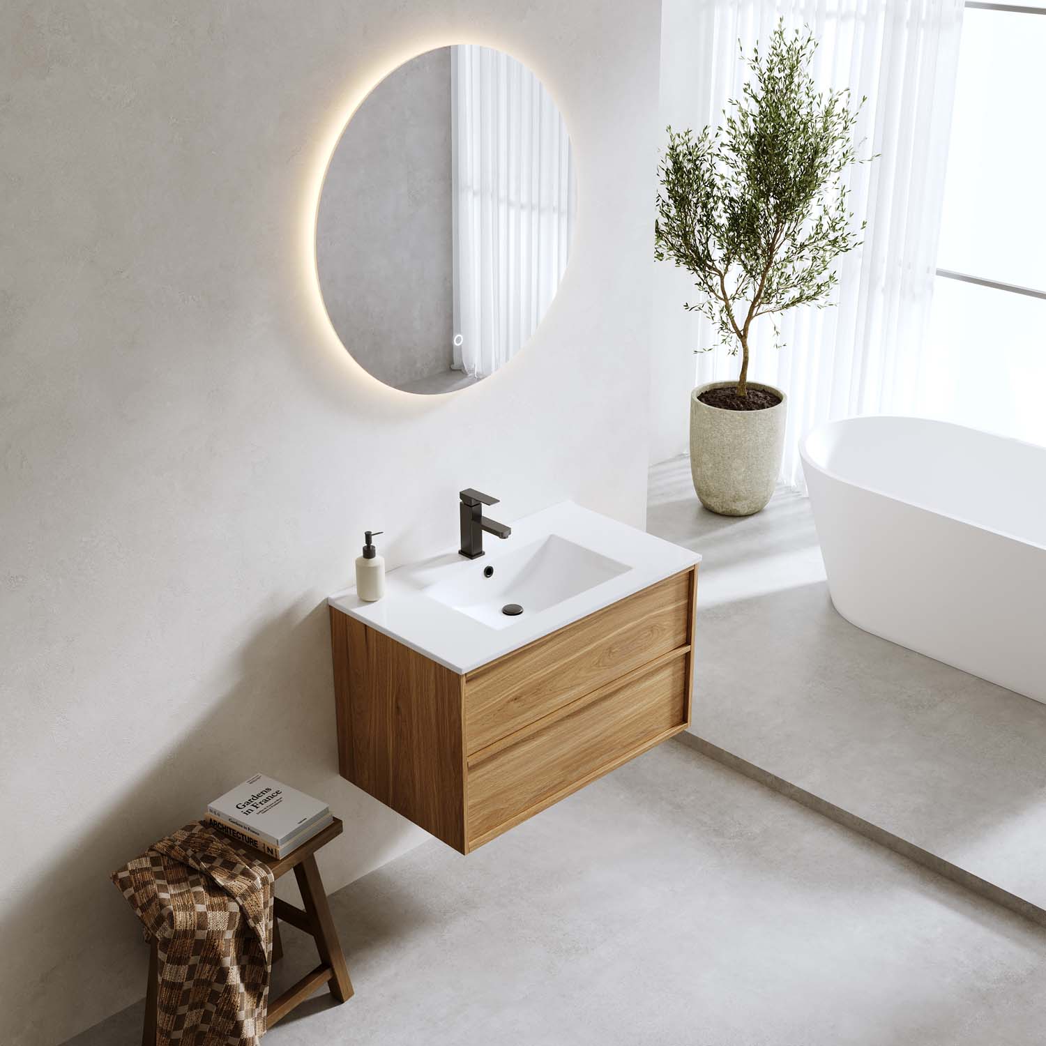 Tvättställsskåp Bathlife Charm med Tvättställ