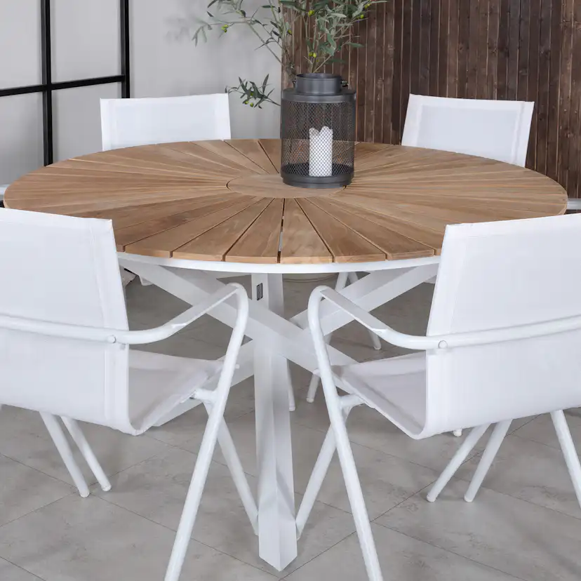 Matgrupp Venture Home Mendi Rund med 6 Act Stolar