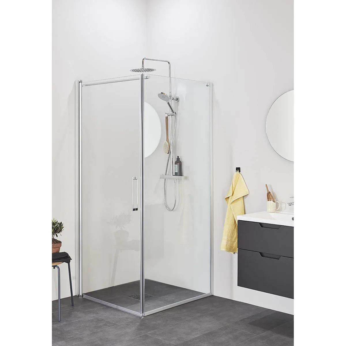 Duschhörna FROST CONCEPT VÄGG 800 KLAR DÖRR 800 KLAR 825x785x2022 mm
