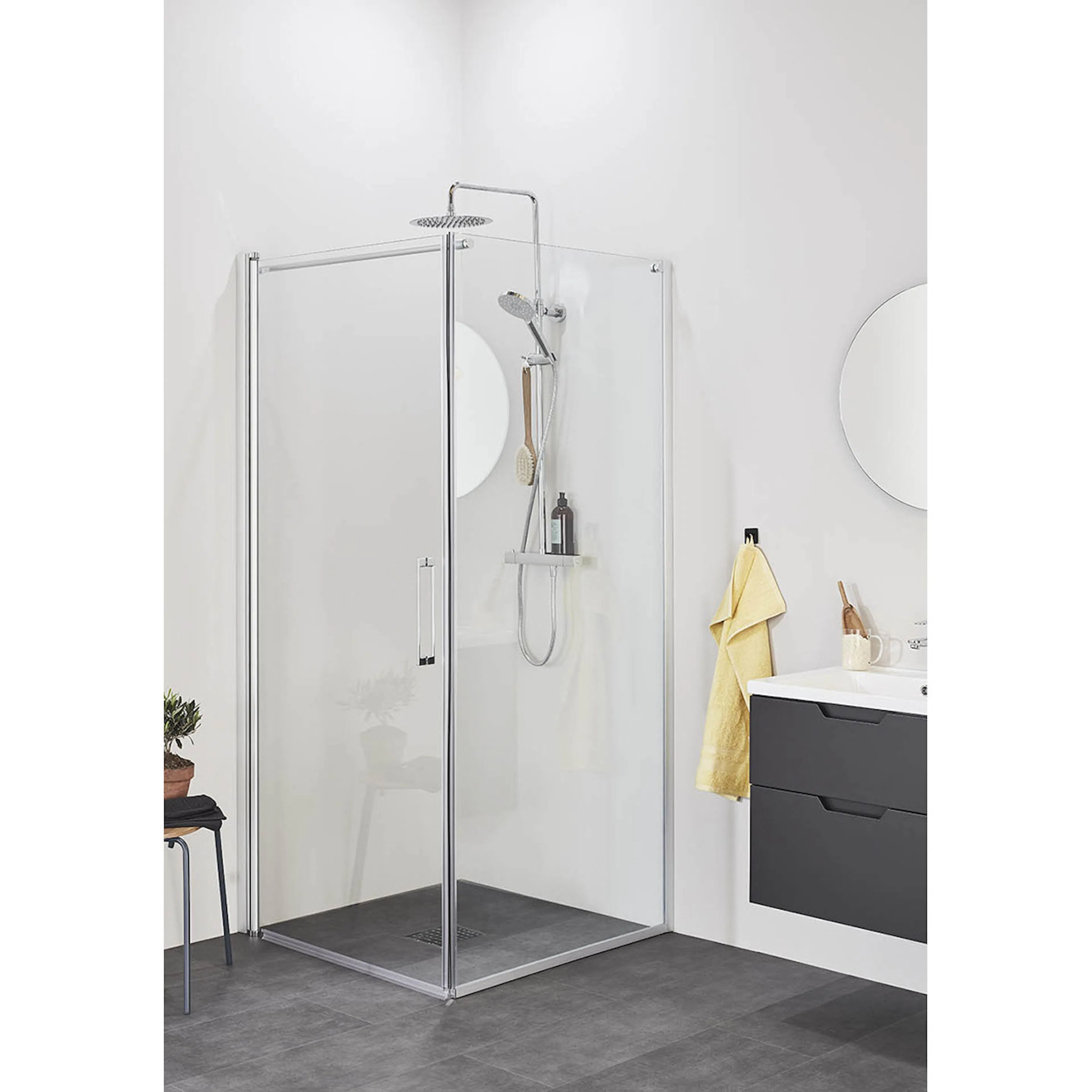 Duschhörna FROST CONCEPT VÄGG 800 KLAR DÖRR 800 KLAR 825x785x2022 mm