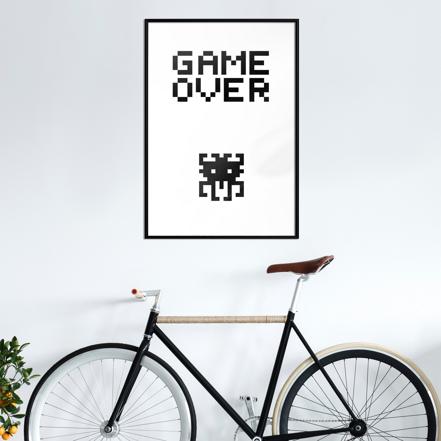Affisch - Game Over [Poster] 30x45 Svart ram, 30x45 cm