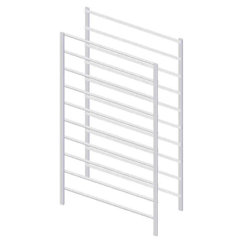 Stativgavelpar vit 10-skenig Vit, 1002 mm, 10-Skenig