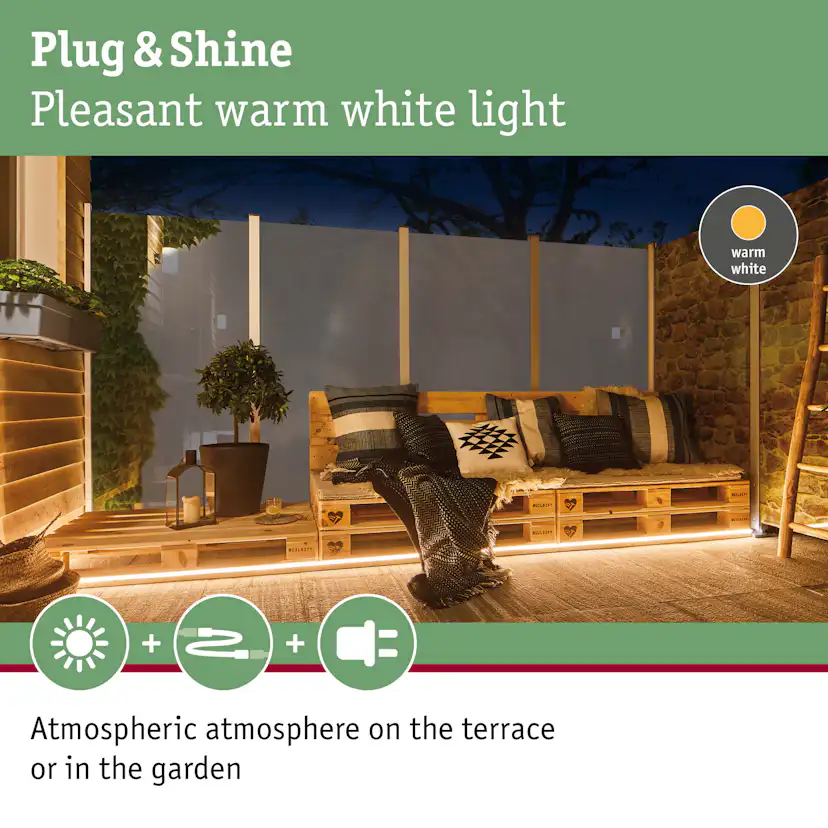 LED-strip Paulmann Smooth Plug & Shine IP67 24V Ljus: Soft White, Längd: 2