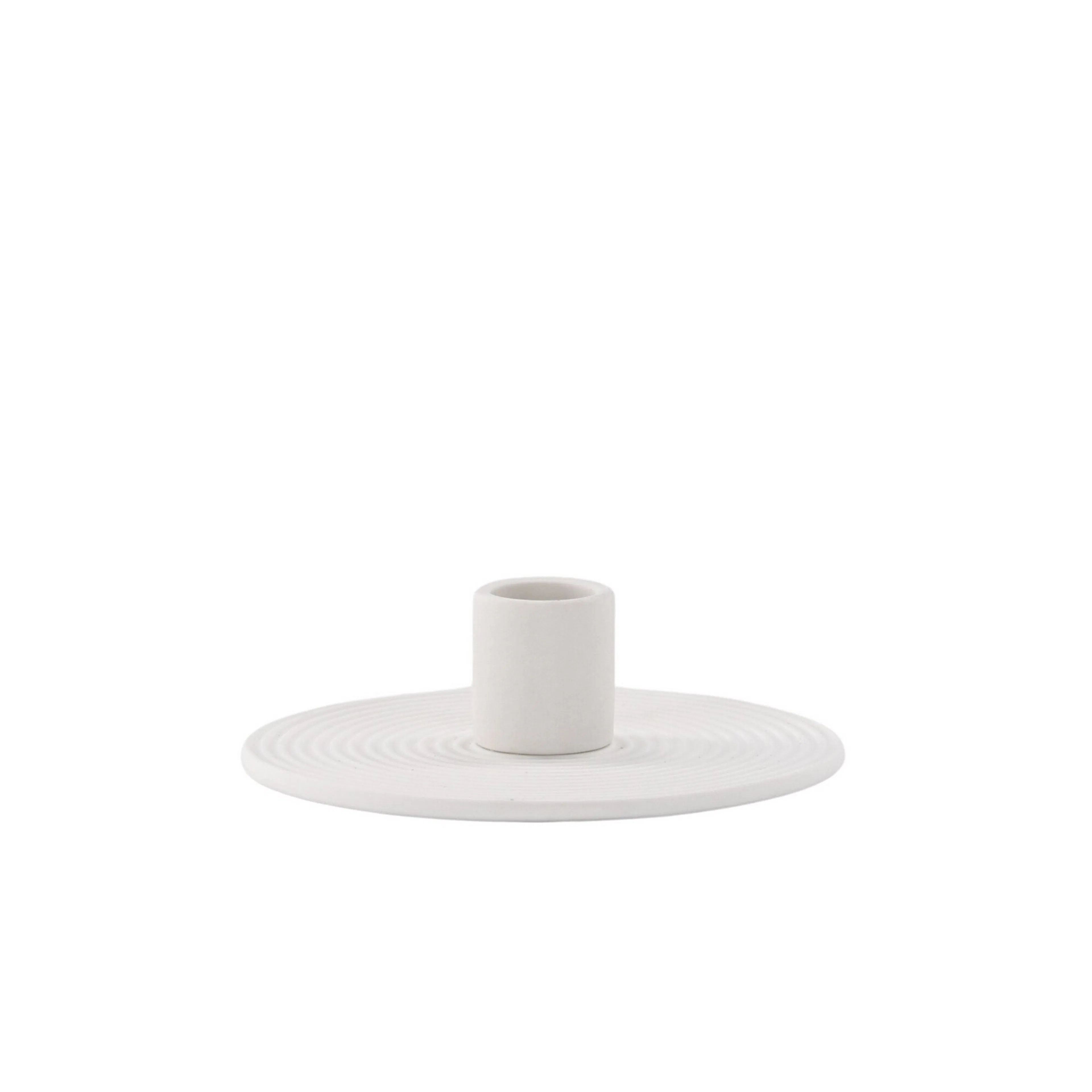 Dian Candlestick - White - W12*H4cm Vit