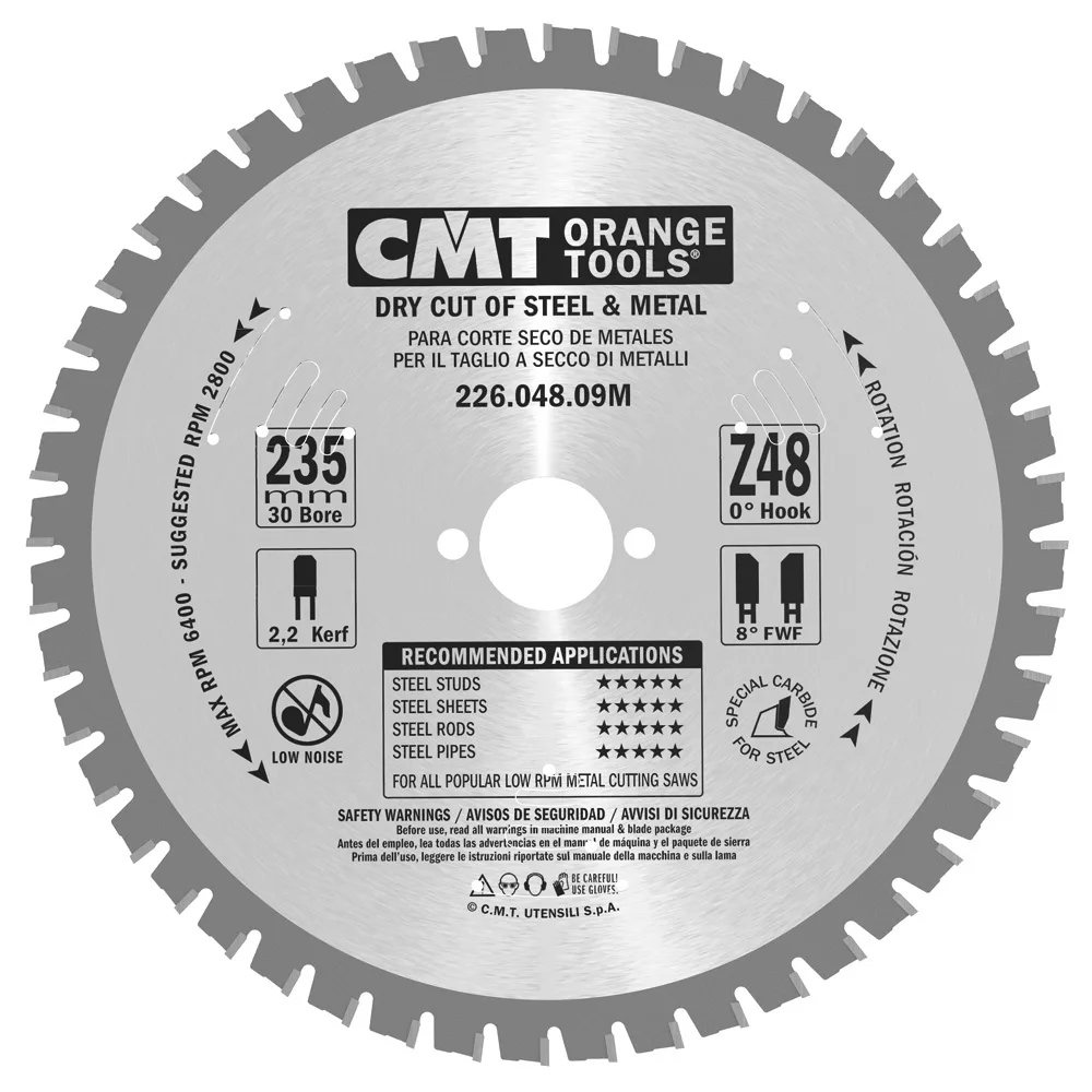 Sågklinga 235x2,2x30 T48 Dry Cut Metall 235x2,2x30 mm