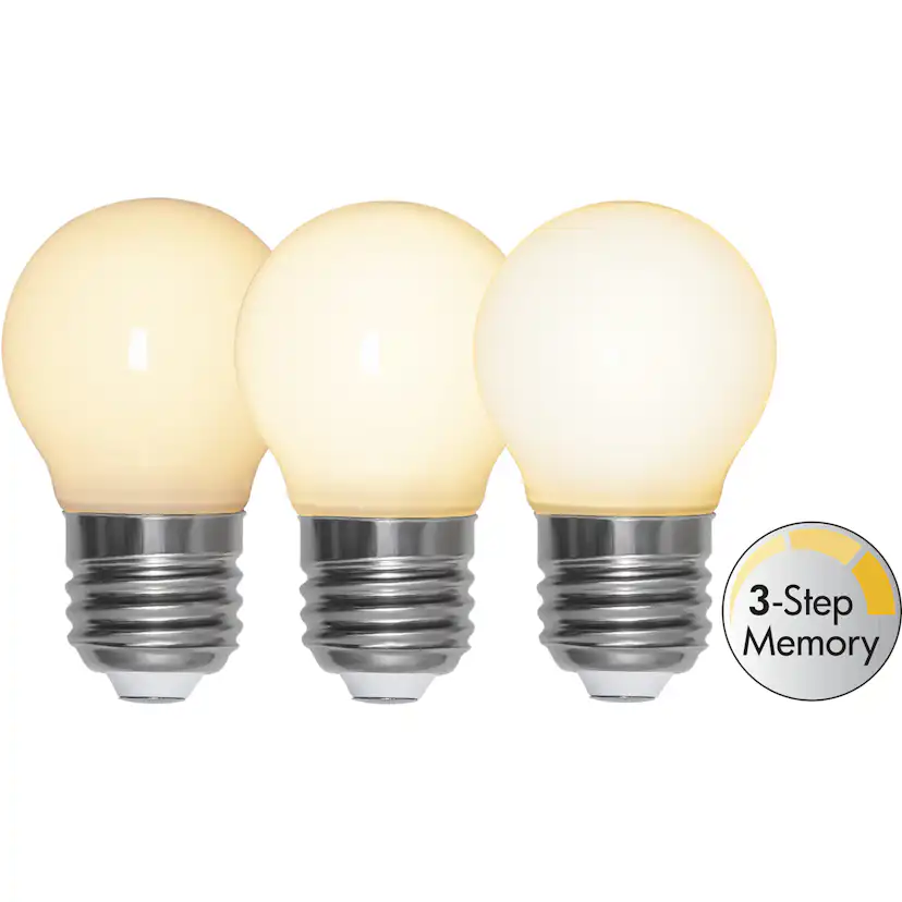 LED-lampa Star Trading Filament E27 G45 Opal RA90 3-step Memory Dimbar 4W