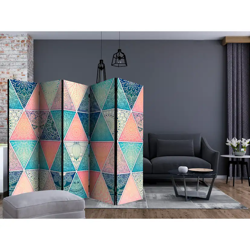 Rumsavdelare Skärmvägg Arkiio Oriental Triangles II 225x172 cm