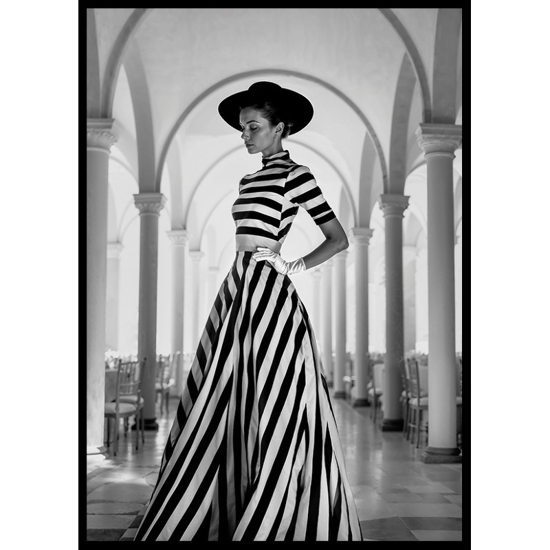 Poster Gallerix Black And White Striped
