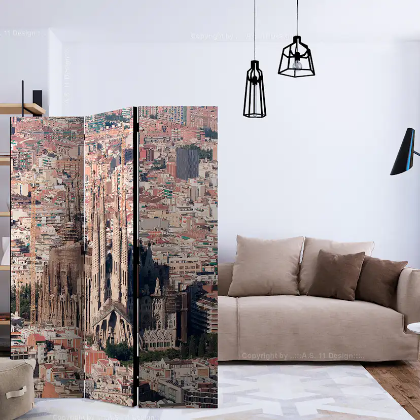 Rumsavdelare Skärmvägg Arkiio Heart Of Barcelona 135x172 cm