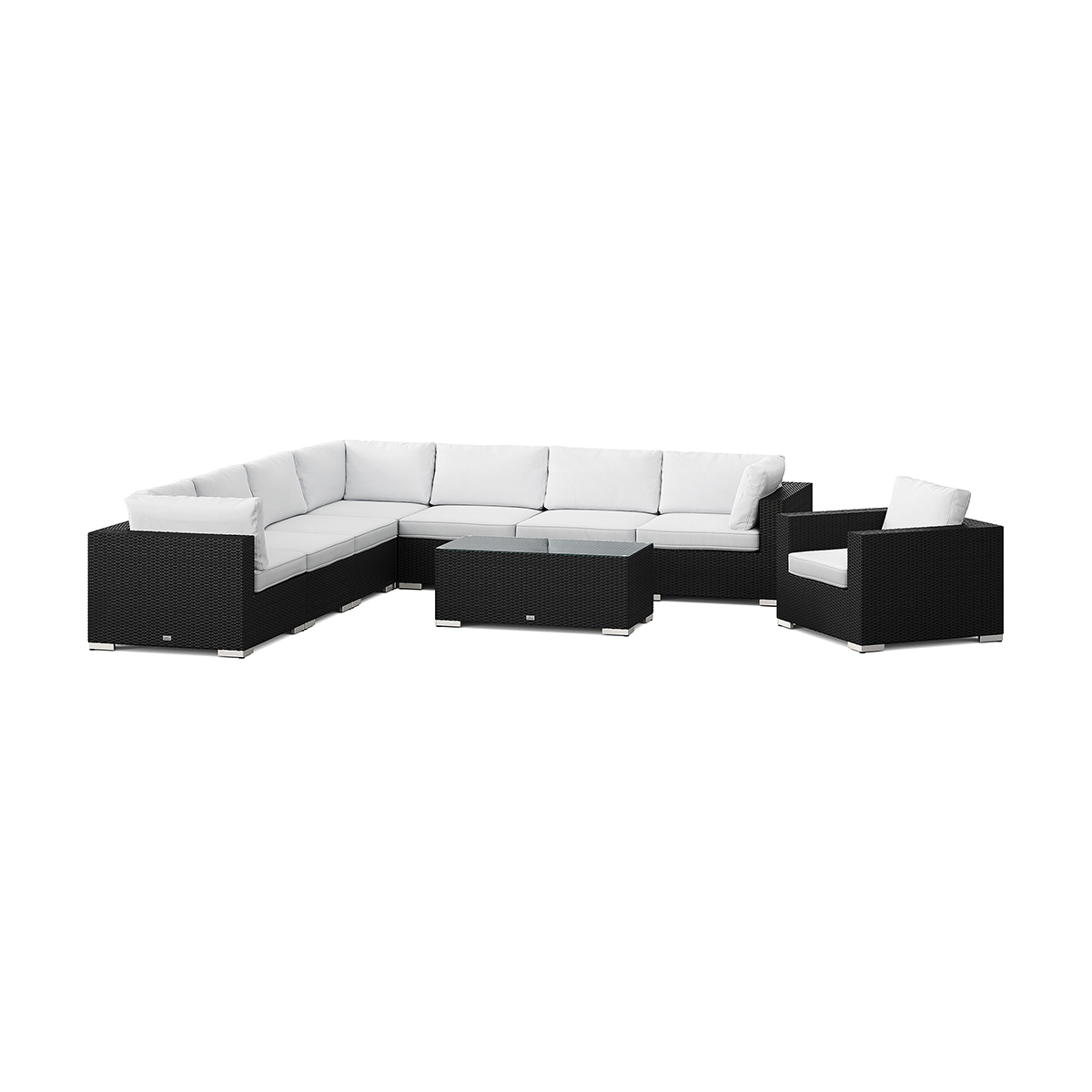 Loungegrupp Comfort Garden Bahamas utomhus hörnsoffa 8-sits vändbar med fåtölj och bord