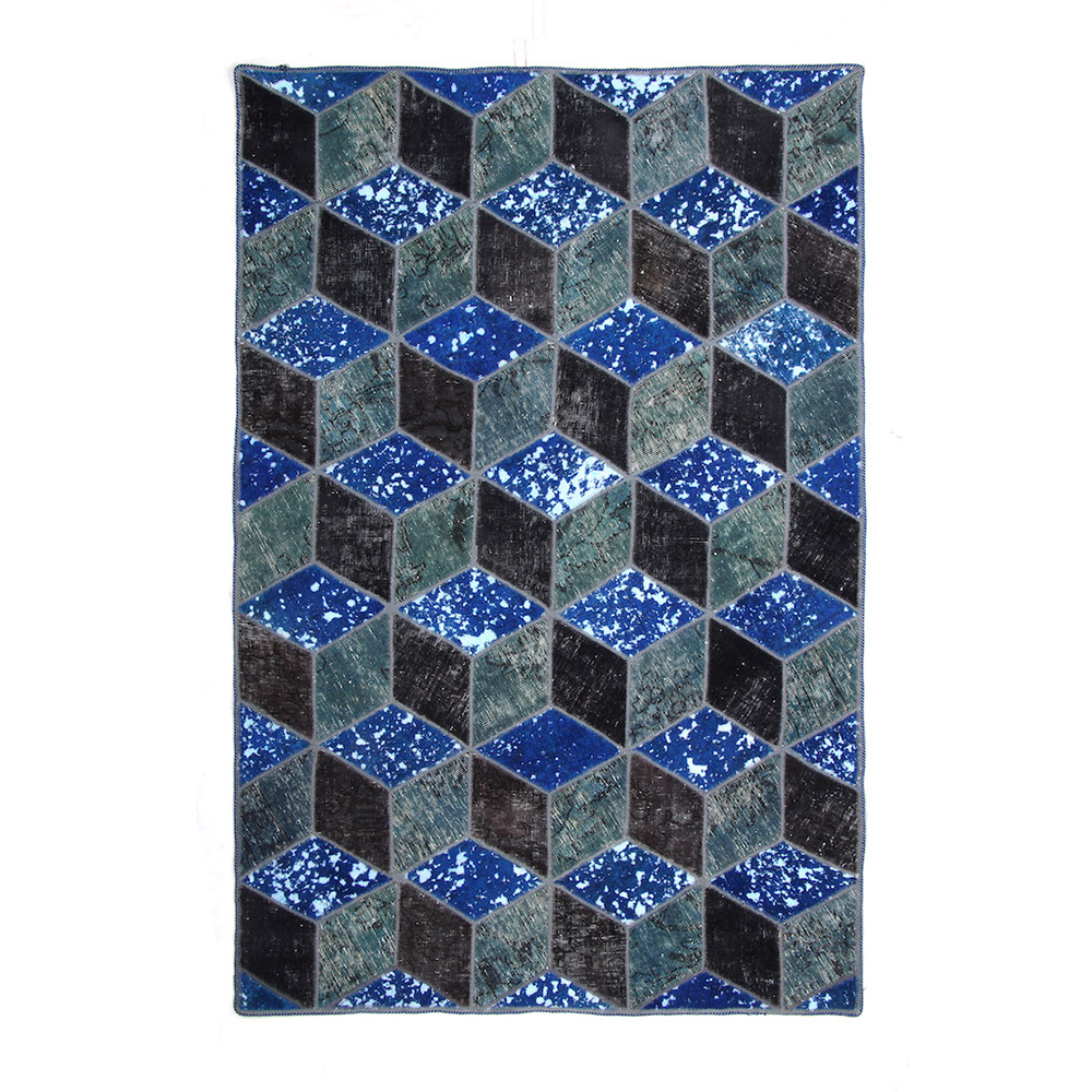 Persisk Patchworkmatta D-sign Handknuten 750759