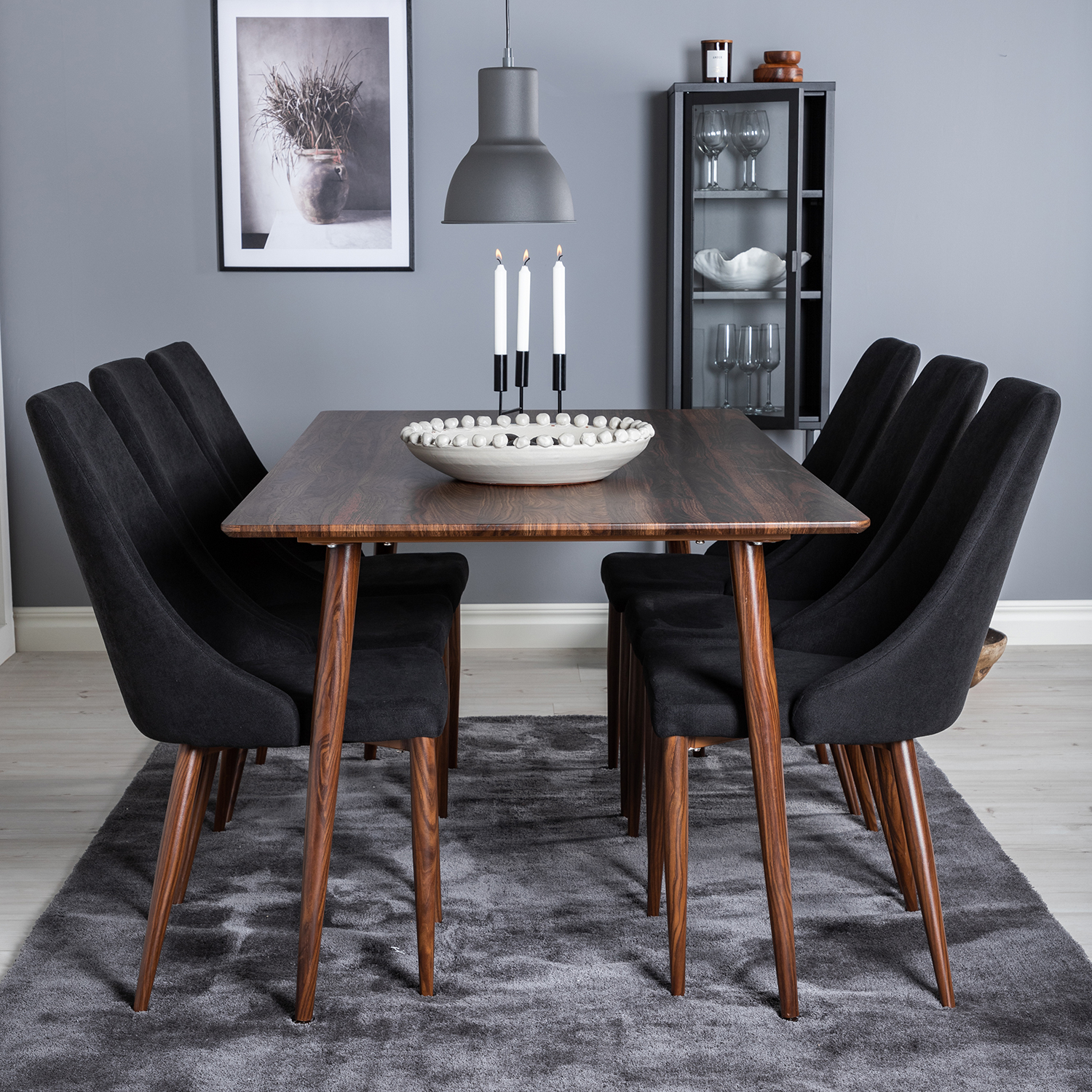 Matgrupp Venture Home Pobbie med 6 Laura Stolar Polyestertyg