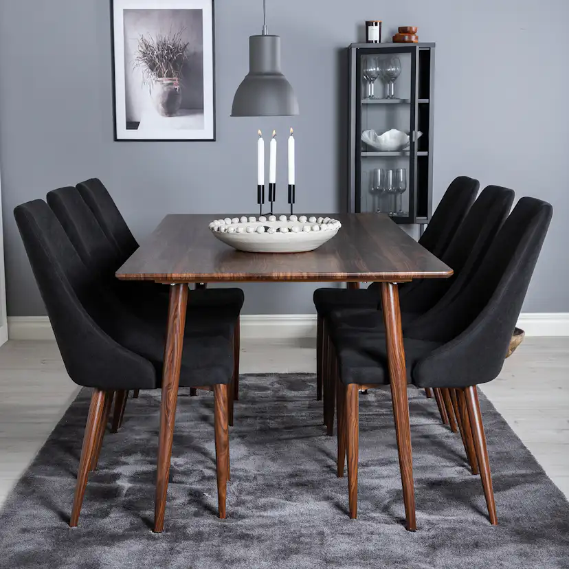 Matgrupp Venture Home Pobbie med 6 Laura Stolar Polyestertyg