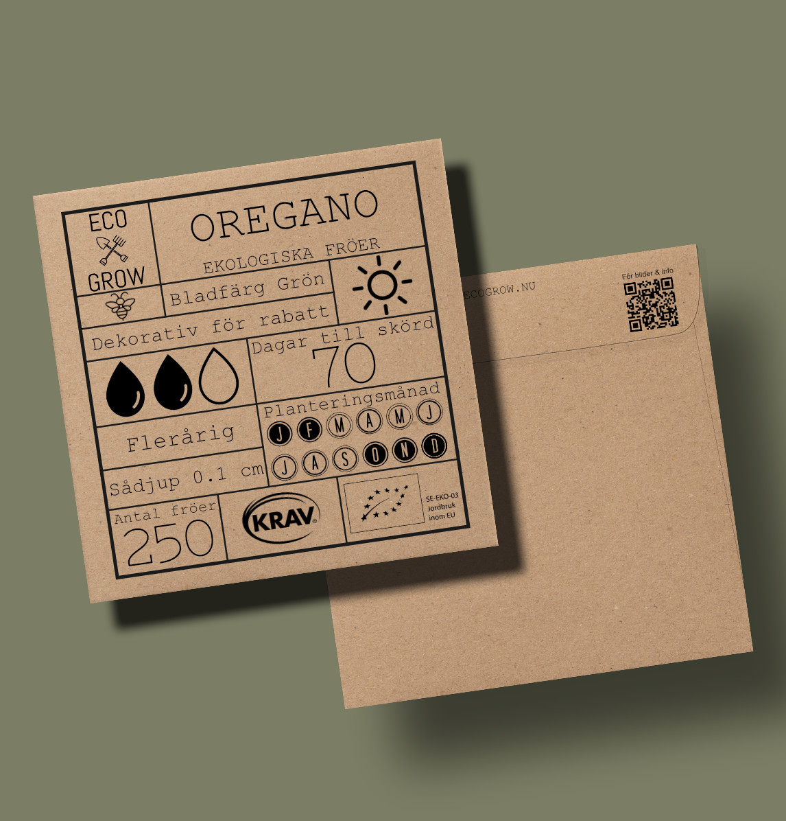 Fröpåse Eco Grow Oregano Italian Origanum Vulgare