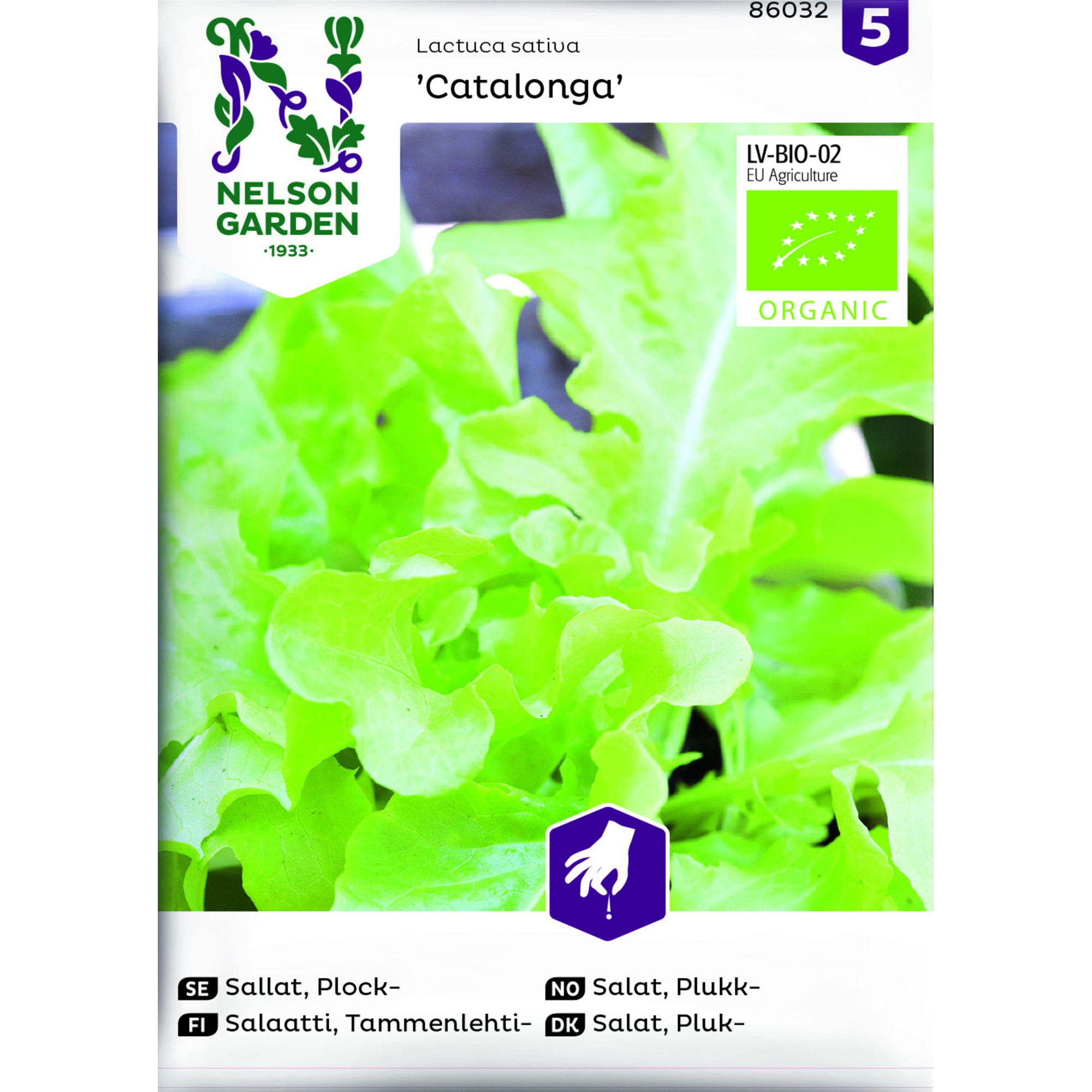 Frö Nelson Garden Sallat Catalonga Organic Plocksallat